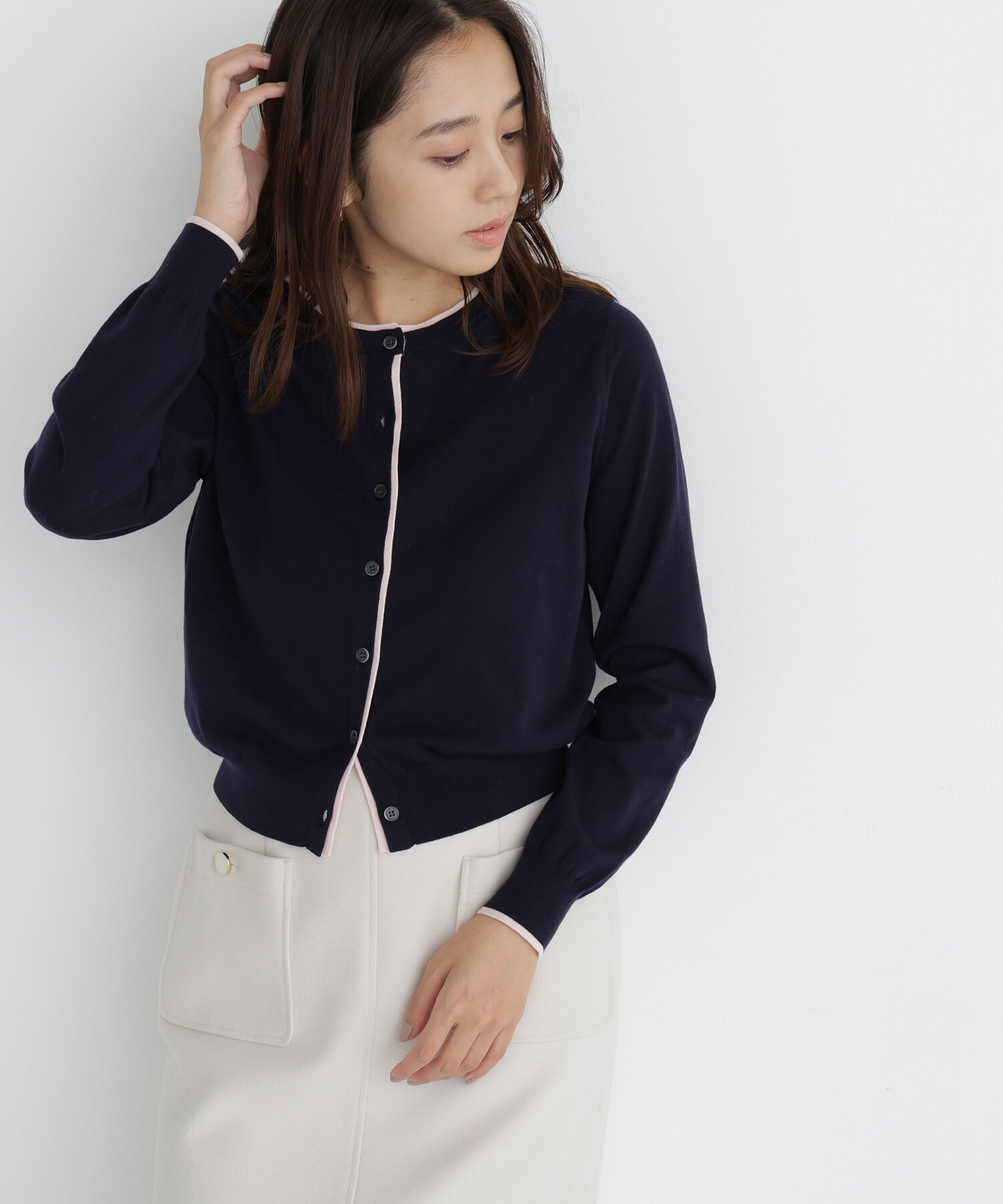  「<EC限定ｶﾗｰ:ﾈｲﾋﾞｰ系><ちょうど､いい服>&ldquo;それどこの?褒められ配 」|ニット・セーター|