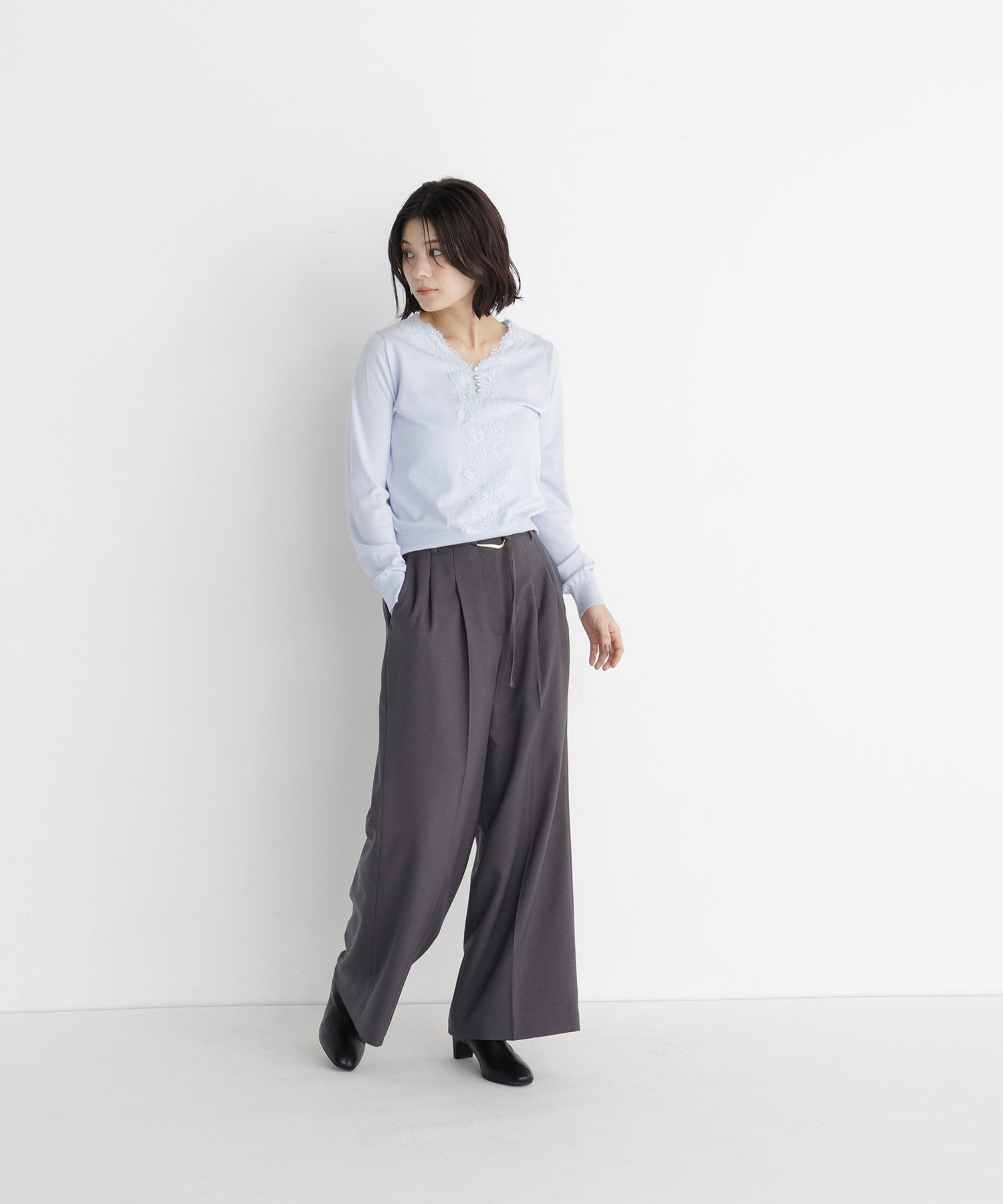 「＜CLASSY.11月号掲載＞ダブルベルトワイドパンツ　26AW」|その他|