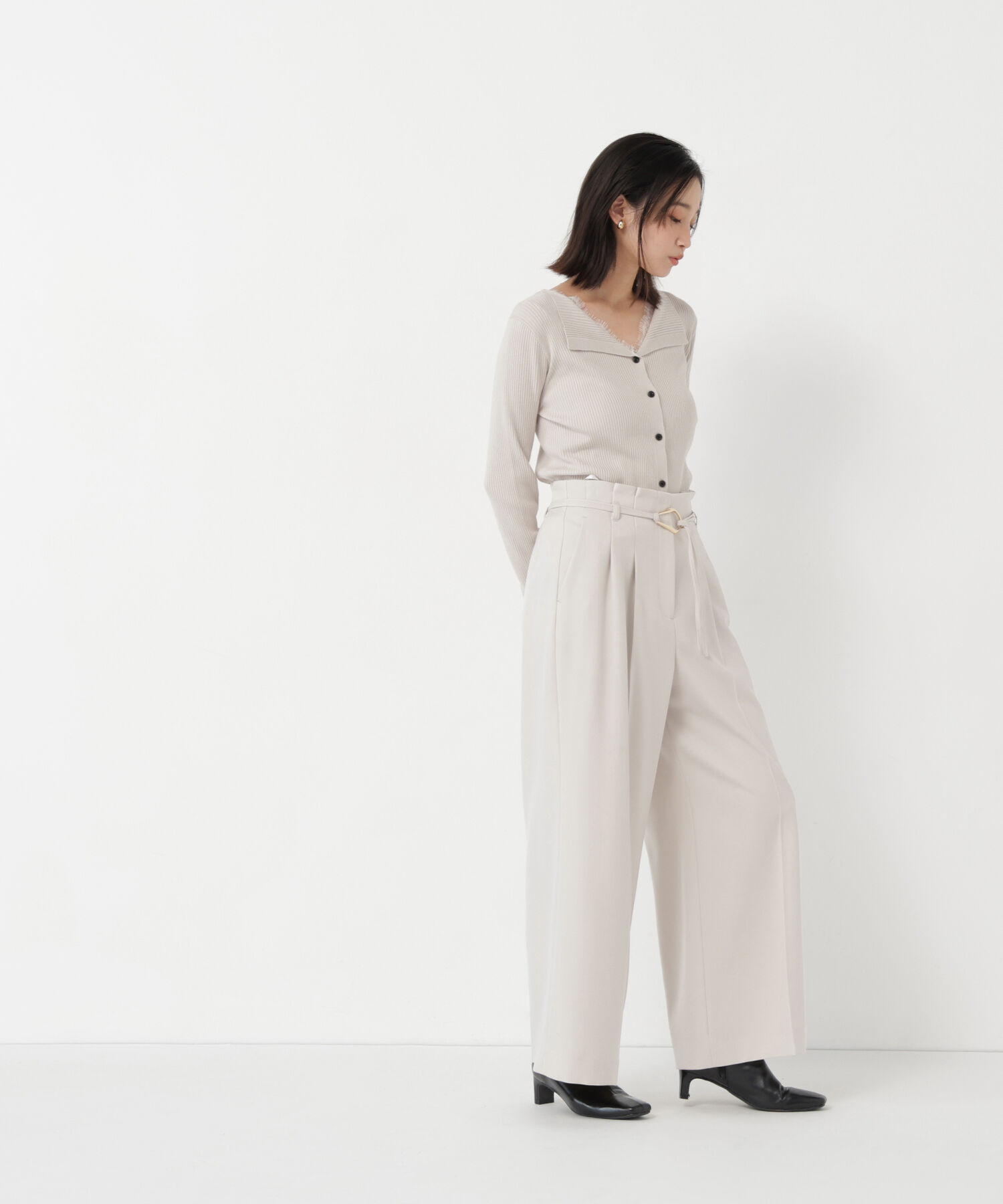 「＜CLASSY.11月号掲載＞ダブルベルトワイドパンツ　26AW」|その他|