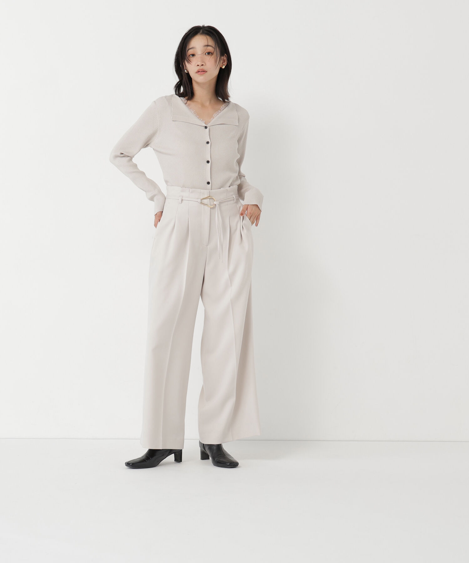  「＜CLASSY.11月号掲載＞ダブルベルトワイドパンツ　26AW」|その他|