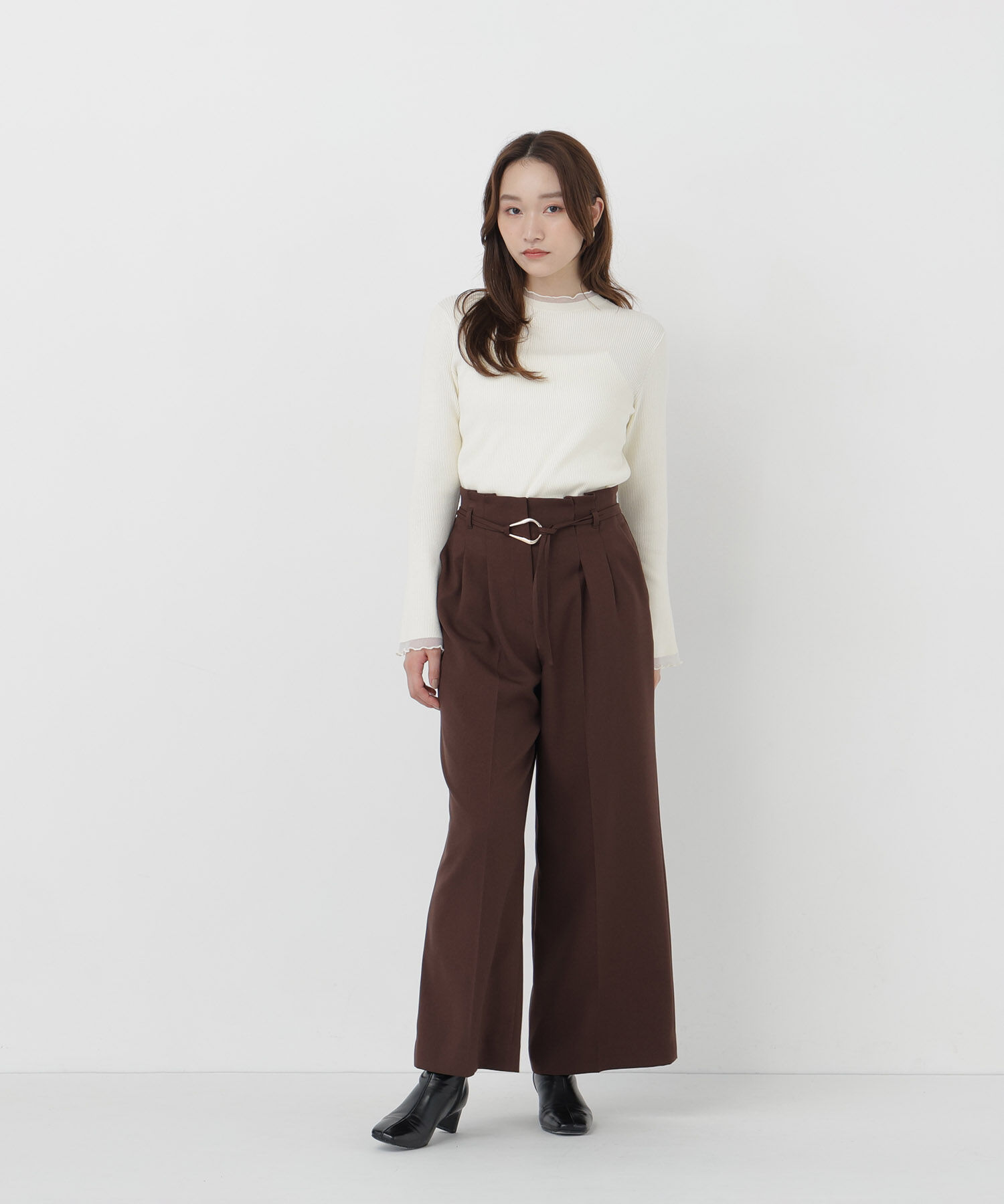  「＜CLASSY.11月号掲載＞ダブルベルトワイドパンツ　26AW」|その他|