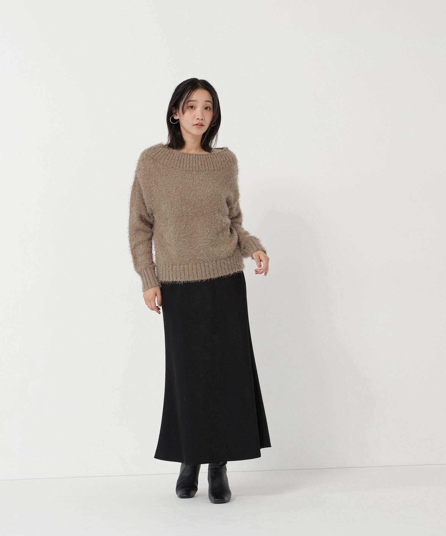  「バイアスサテンナロースカート　26FW」|スカート|