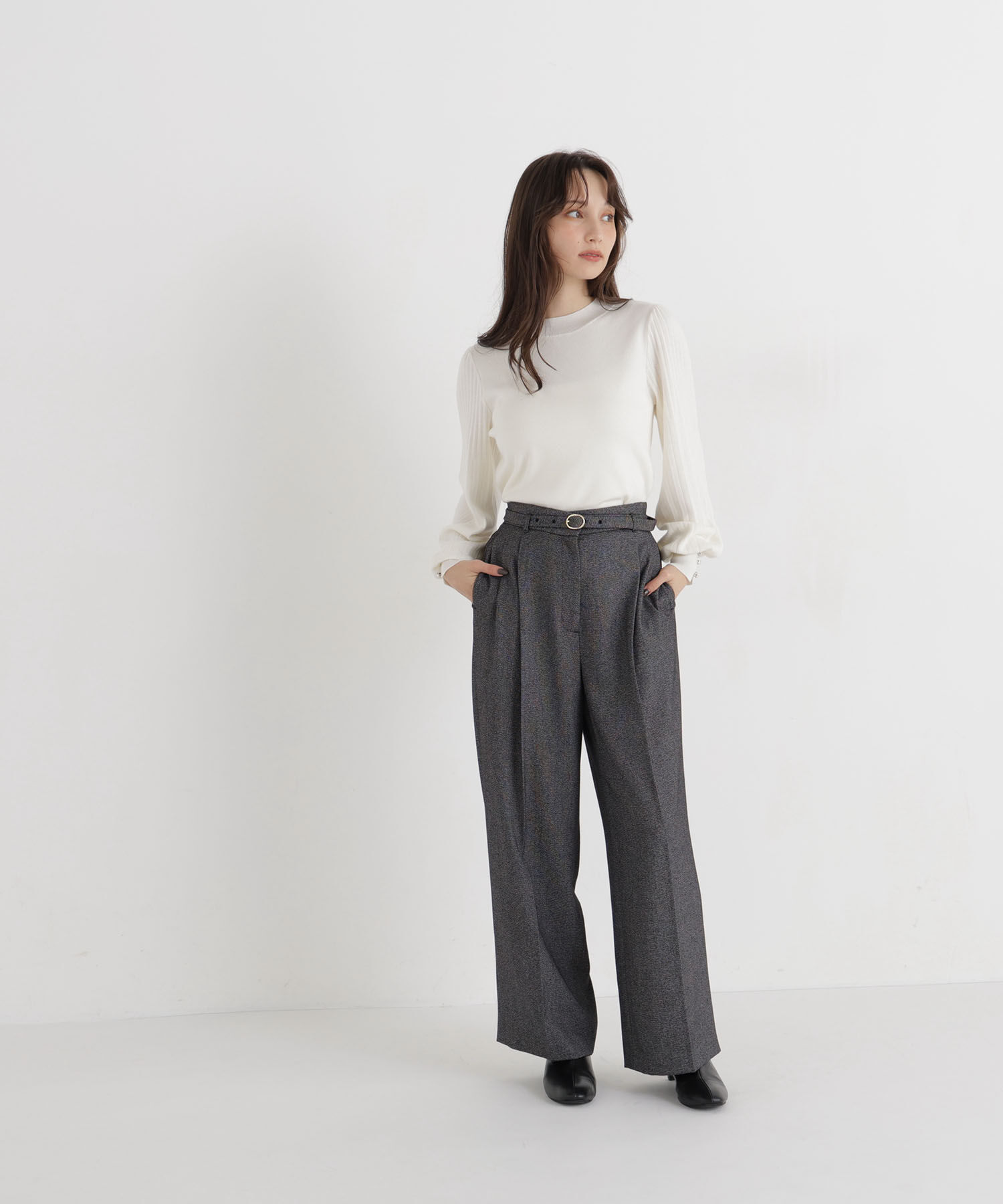  「＜Oggi.jp掲載＞ベルテッドワイドパンツ」|その他|