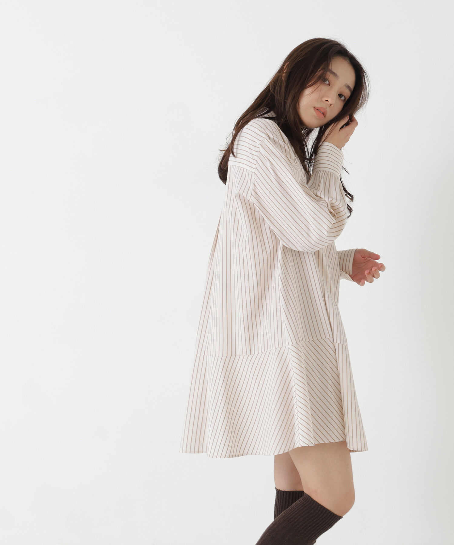  「ミニシャツワンピース」|ワンピース|