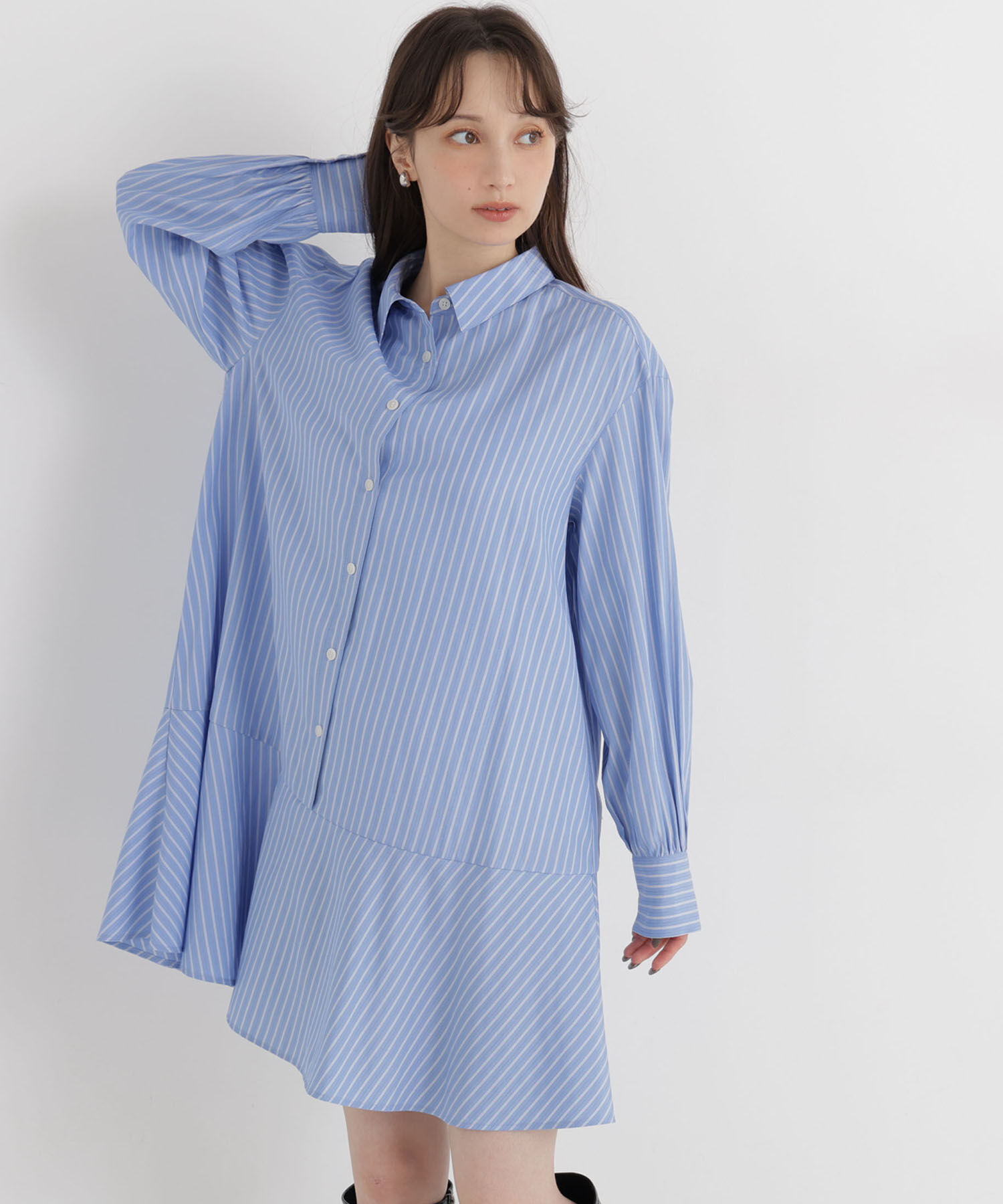  「ミニシャツワンピース」|ワンピース|
