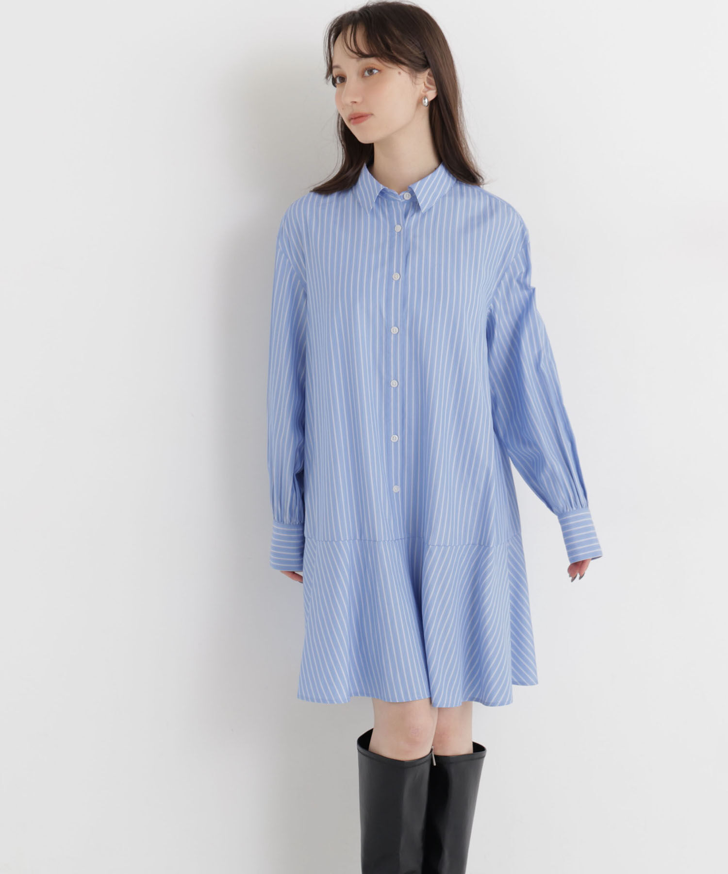  「ミニシャツワンピース」|ワンピース|