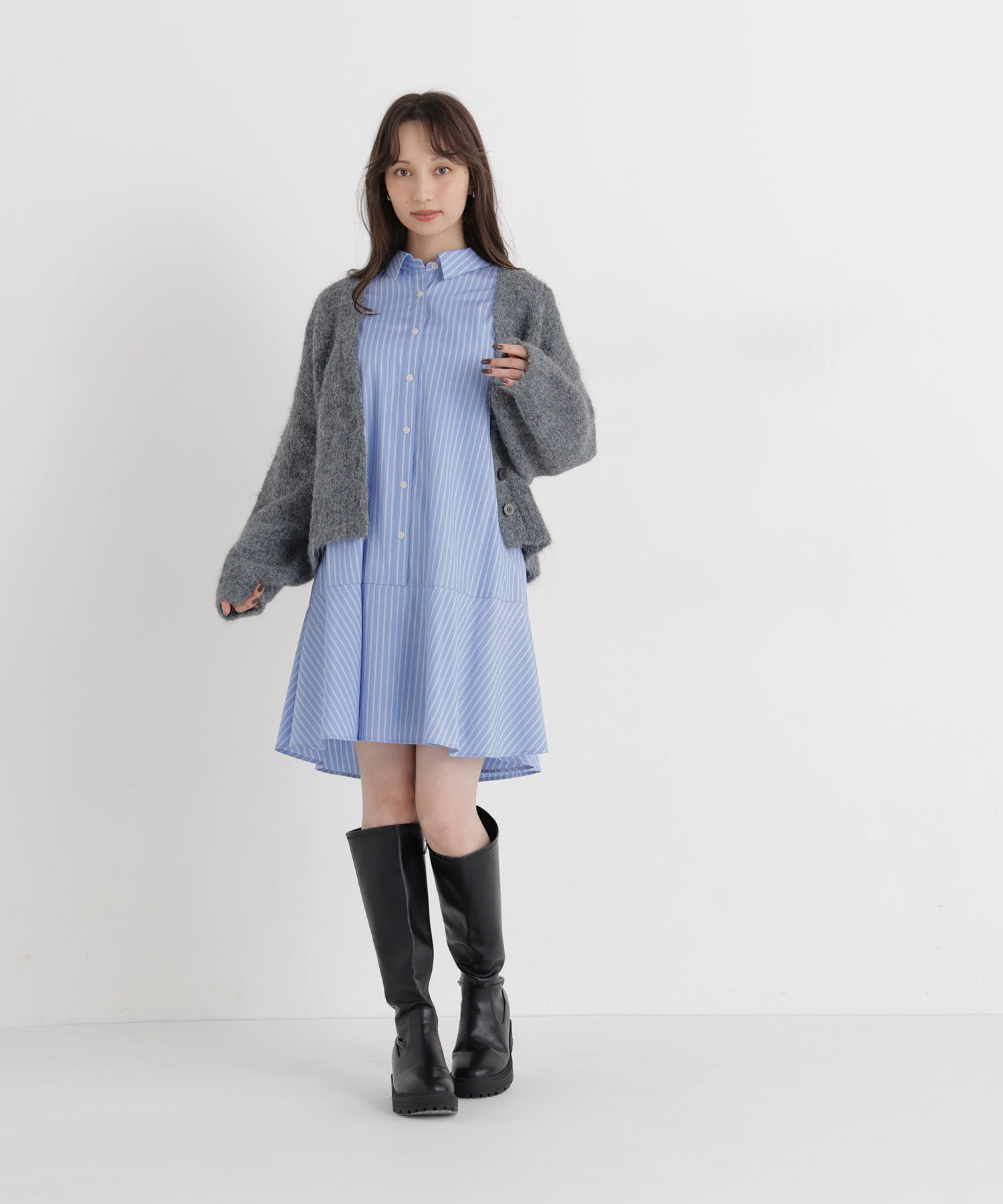  「ミニシャツワンピース」|ワンピース|