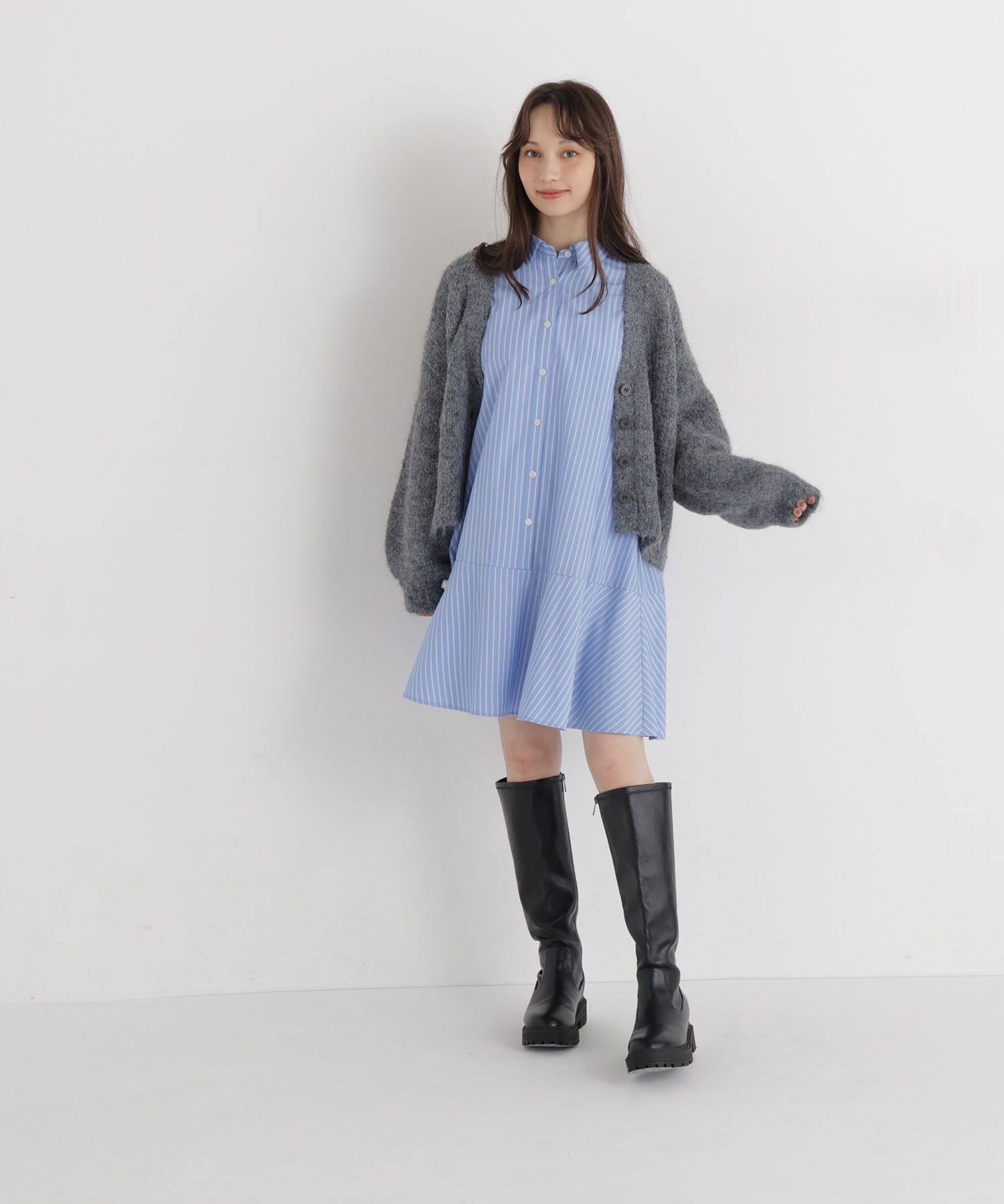  「ミニシャツワンピース」|ワンピース|