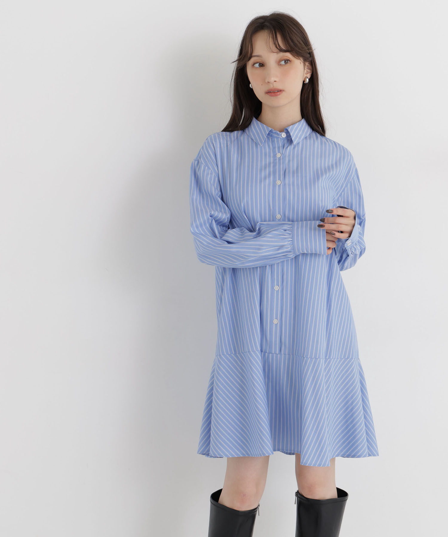  「ミニシャツワンピース」|ワンピース|