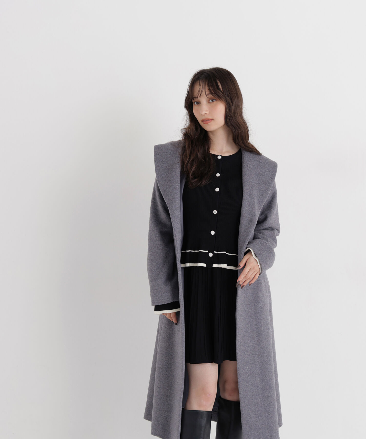  「ショールカラーベルテッドコート　26AW」|その他|トップグレー2
