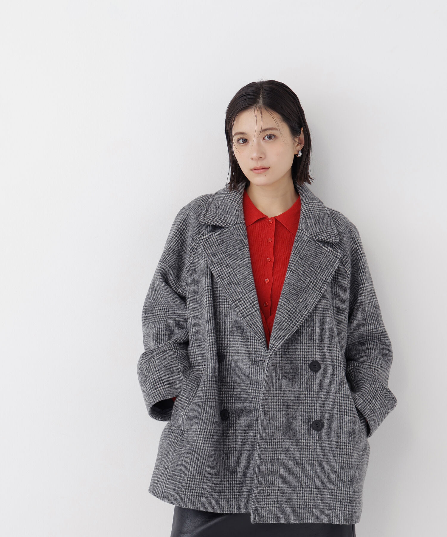  「ダブルブレストミドルコート 26AW」|ブルゾン・スタジャン|