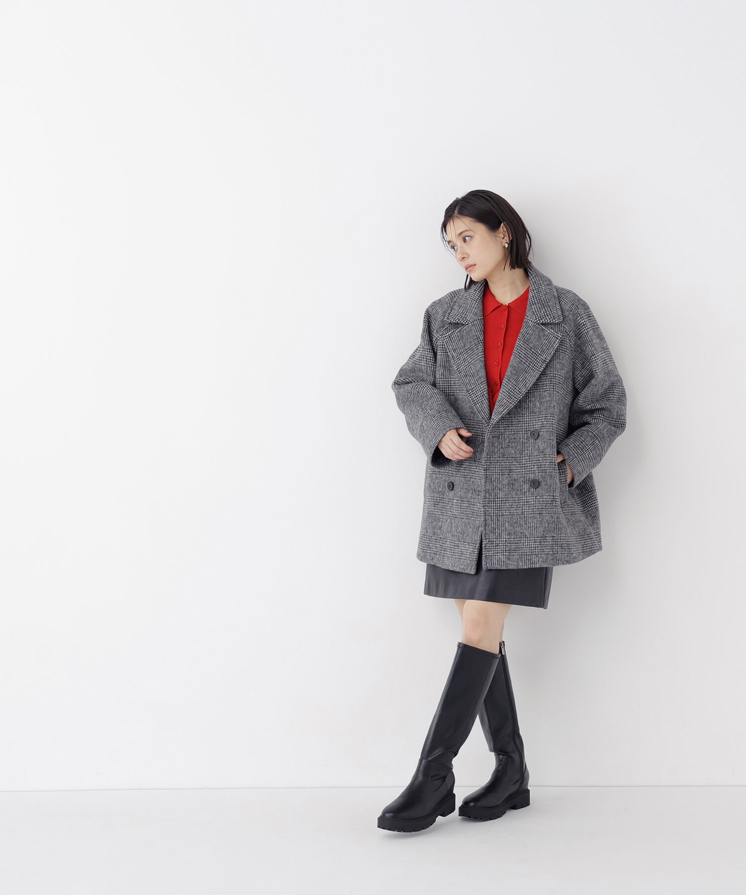  「ダブルブレストミドルコート 26AW」|ブルゾン・スタジャン|