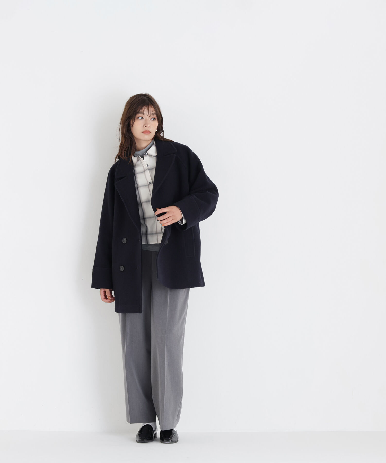  「ダブルブレストミドルコート 26AW」|ブルゾン・スタジャン|
