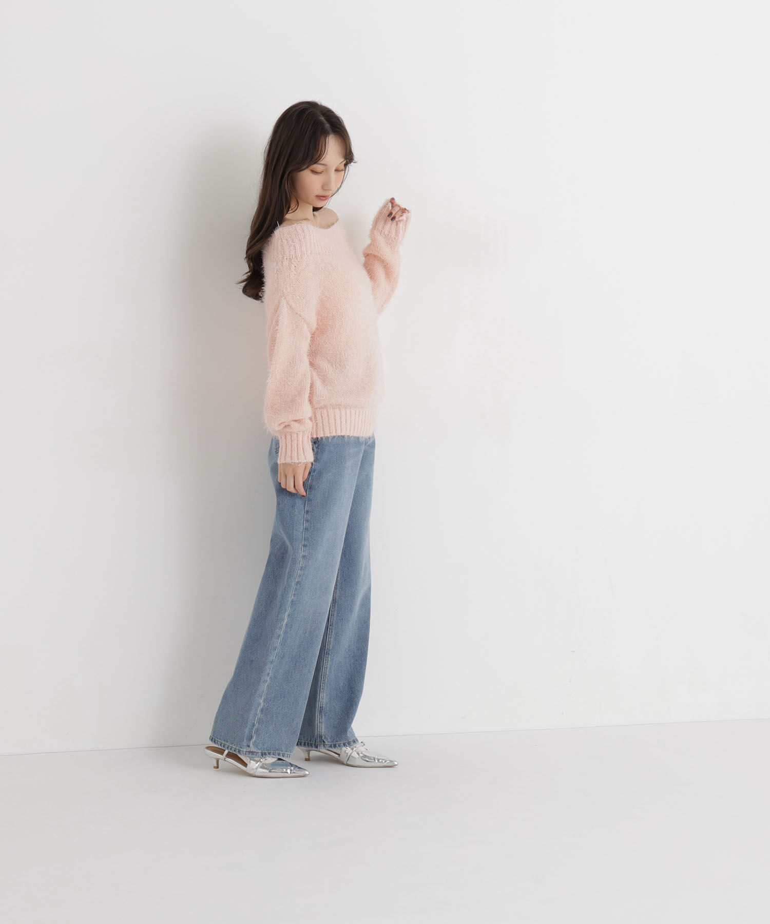  「オフショルヘアリーニット」|ニット・セーター|