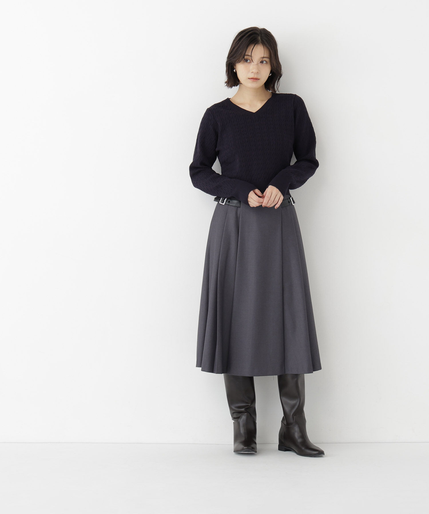  「ケーブルショートニット」|ニット・セーター|