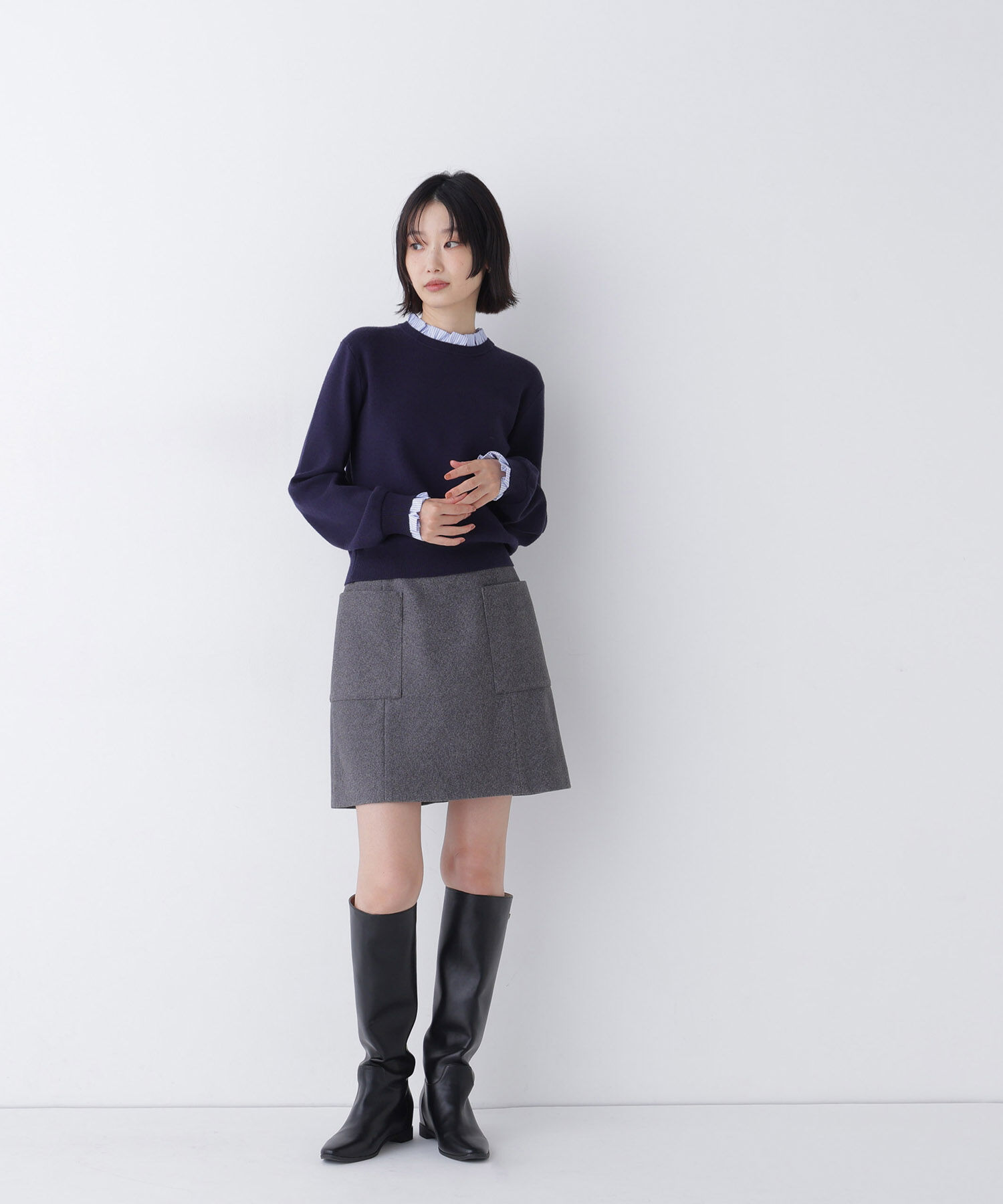 「＜ちょうど、いい服＞大人がはけるミニスカート　26FW」|スカート|
