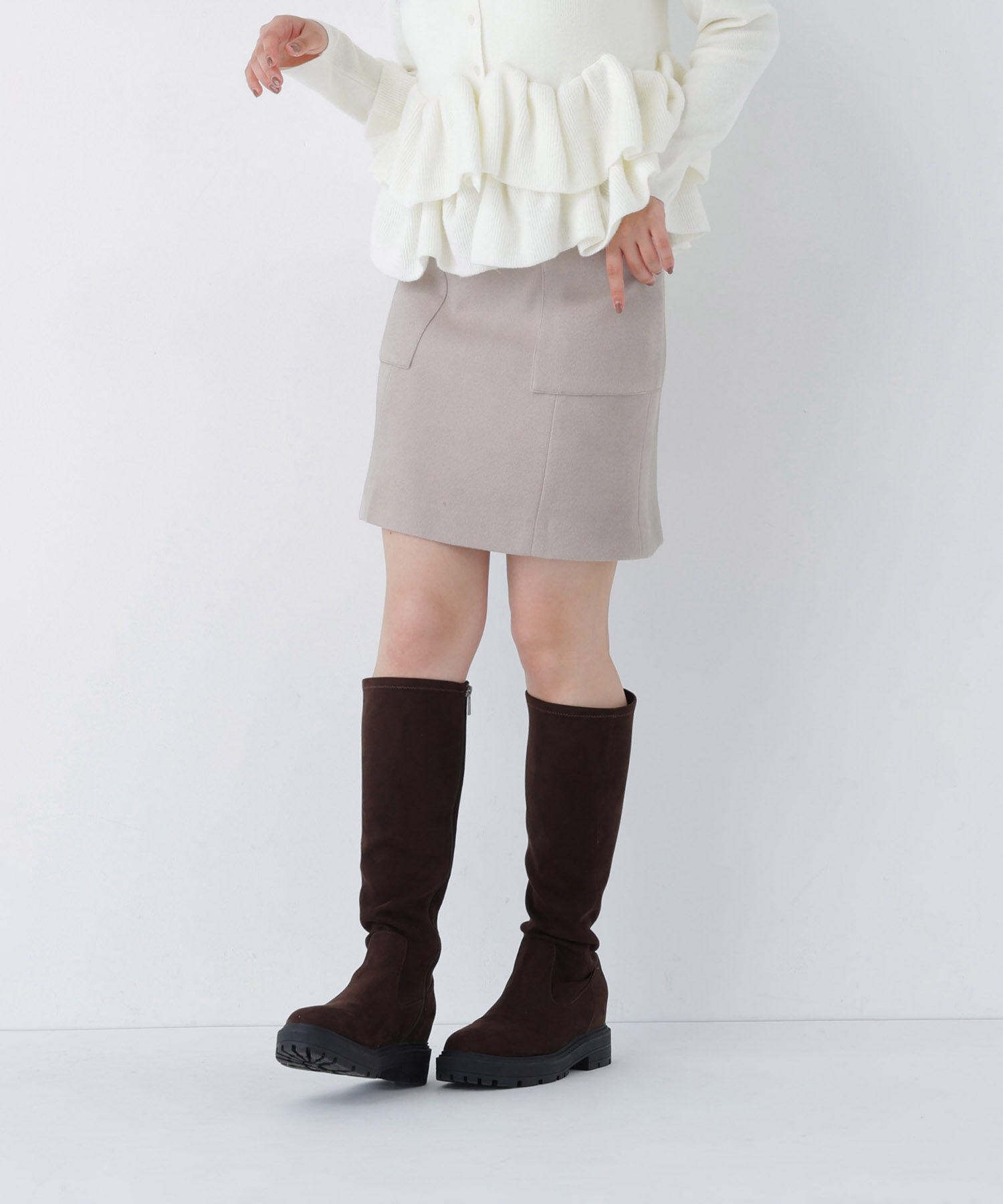  「＜ちょうど、いい服＞大人がはけるミニスカート　26FW」|スカート|