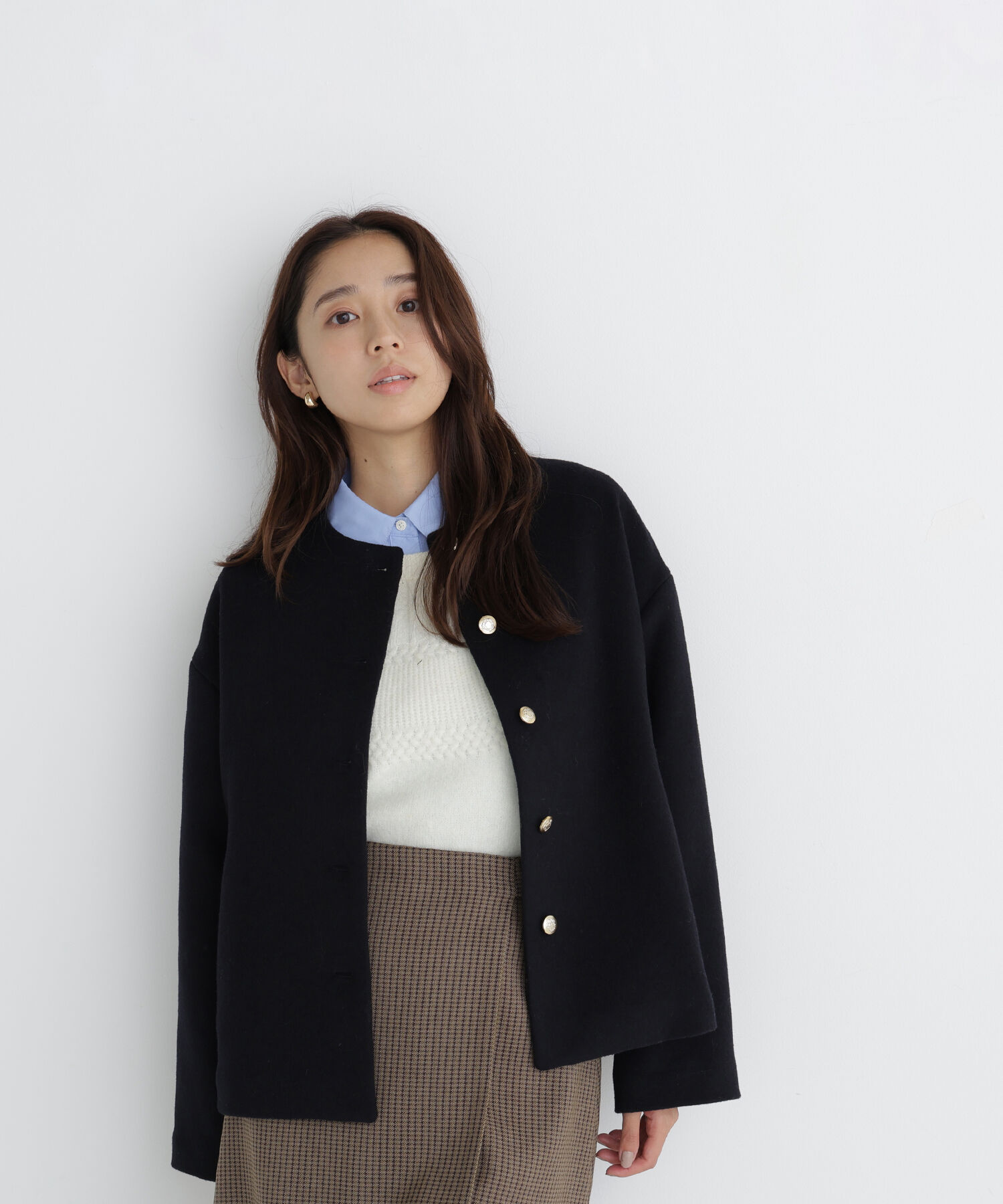  「<WEB限定ｶﾗｰ:ﾓｶ><ちょうど､いい服>&ldquo;いつものが見違えるﾊｰﾌｺｰ 」|ブルゾン・スタジャン|