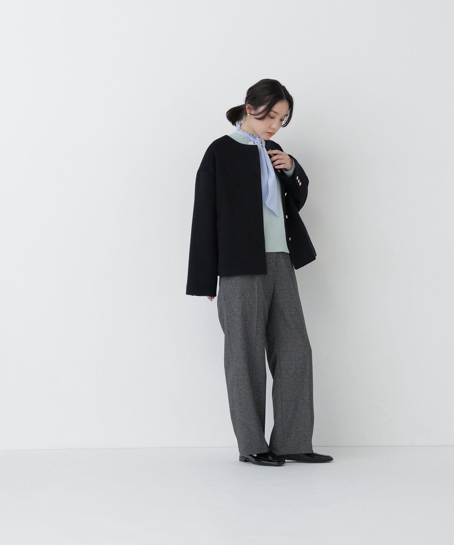  「<WEB限定ｶﾗｰ:ﾓｶ><ちょうど､いい服>&ldquo;いつものが見違えるﾊｰﾌｺｰ 」|ブルゾン・スタジャン|