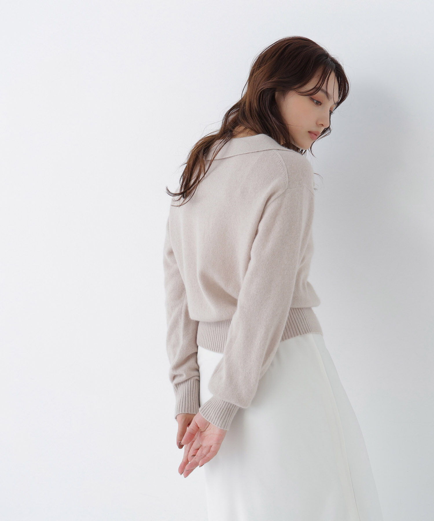  「<WEB限定ｶﾗｰ:ﾗｲﾄｸﾞﾘｰﾝ><ちょうど､いい服>品よく､ゆるく｡ｽ  」|ニット・セーター|