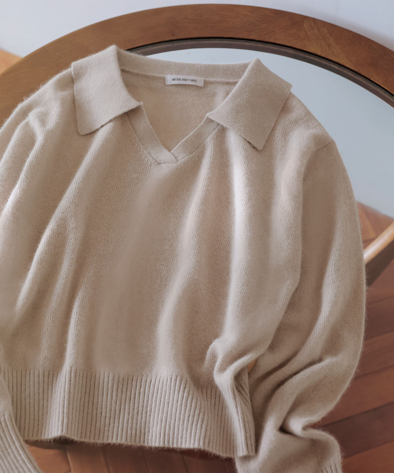 「<WEB限定ｶﾗｰ:ﾗｲﾄｸﾞﾘｰﾝ><ちょうど､いい服>品よく､ゆるく｡ｽ  」|ニット・セーター|