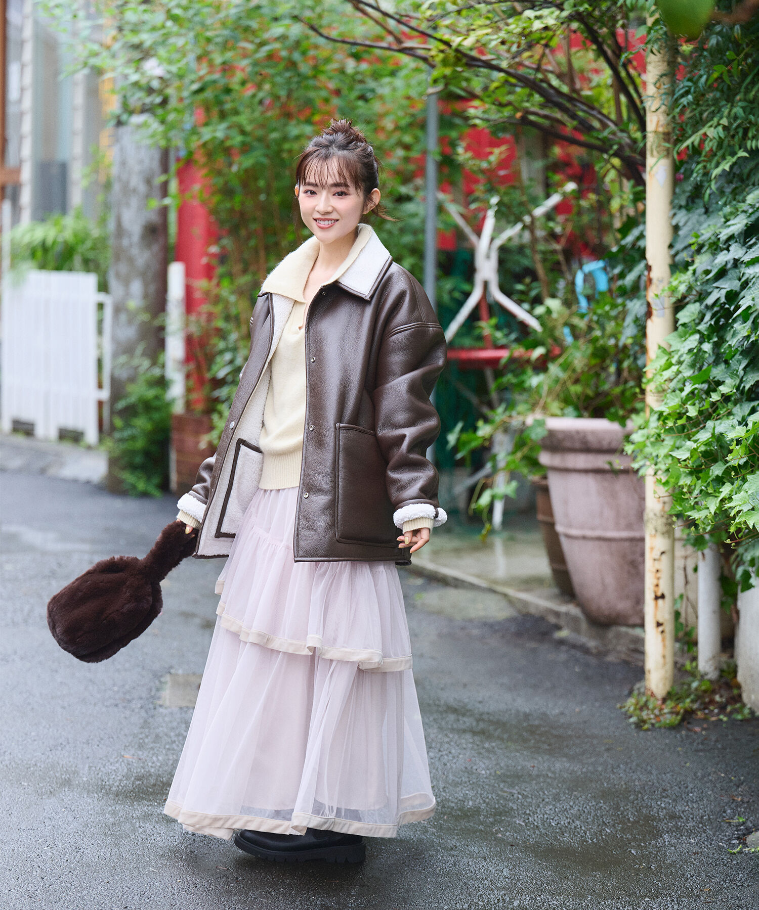  「<WEB限定ｶﾗｰ:ﾗｲﾄｸﾞﾘｰﾝ><ちょうど､いい服>品よく､ゆるく｡ｽ  」|ニット・セーター|