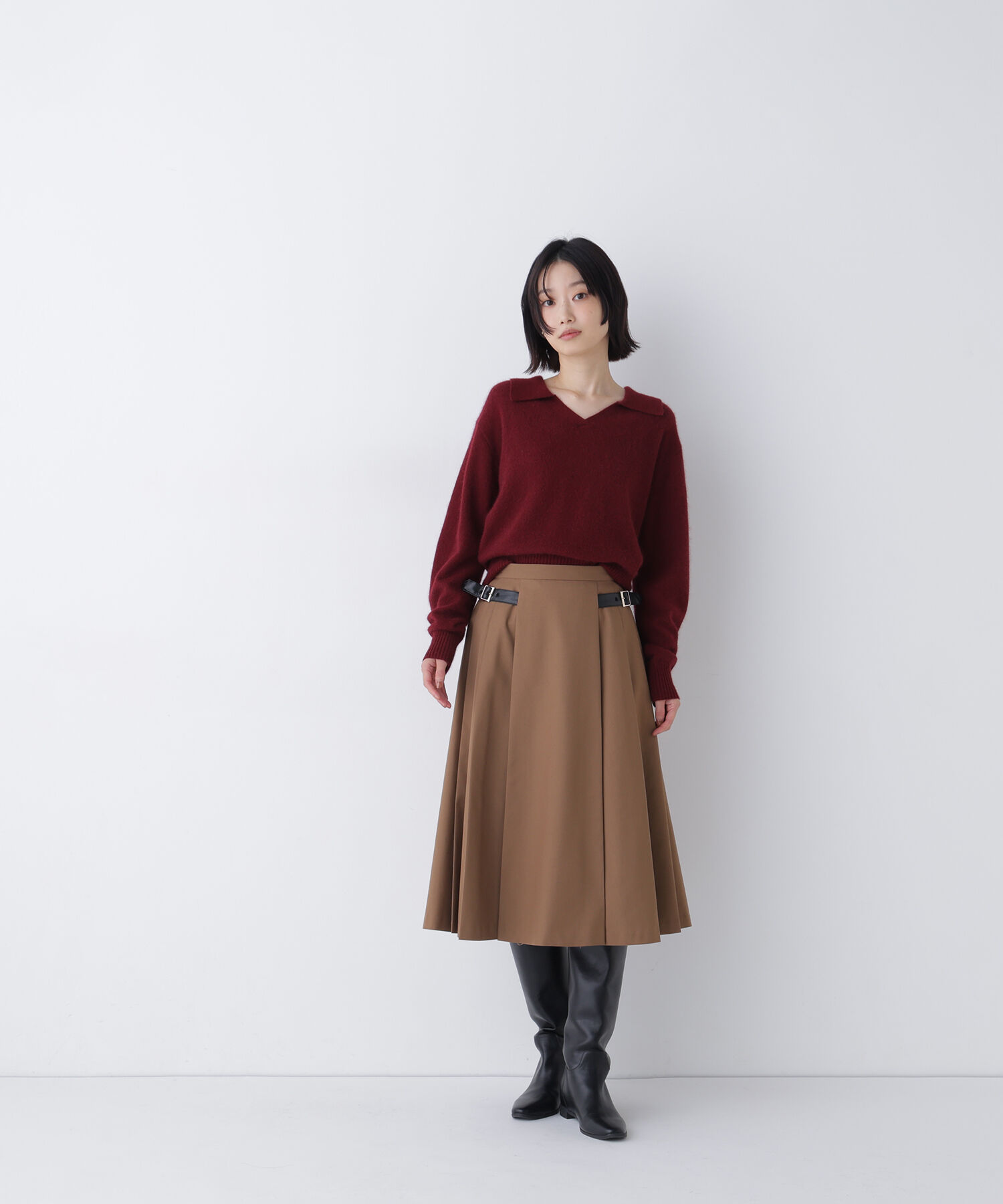  「<WEB限定ｶﾗｰ:ﾗｲﾄｸﾞﾘｰﾝ><ちょうど､いい服>品よく､ゆるく｡ｽ  」|ニット・セーター|
