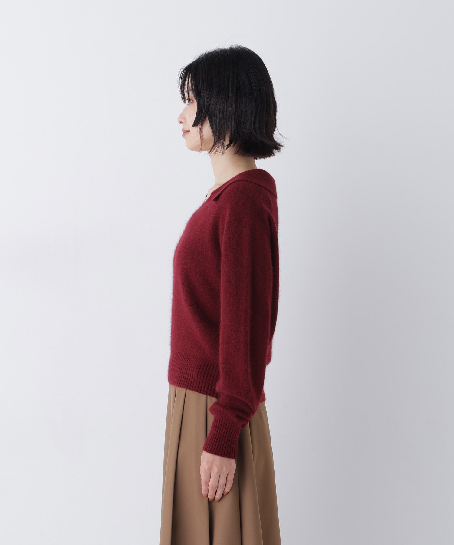  「<WEB限定ｶﾗｰ:ﾗｲﾄｸﾞﾘｰﾝ><ちょうど､いい服>品よく､ゆるく｡ｽ  」|ニット・セーター|