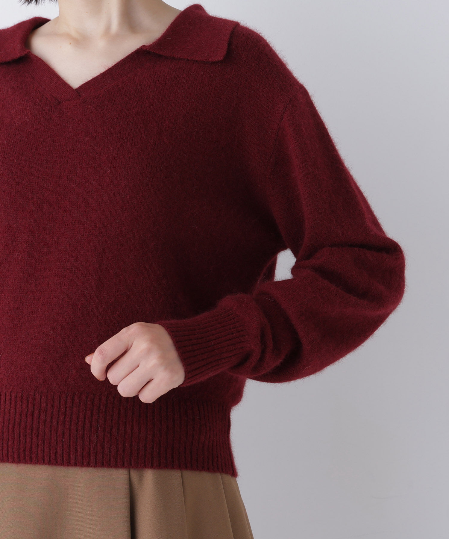  「<WEB限定ｶﾗｰ:ﾗｲﾄｸﾞﾘｰﾝ><ちょうど､いい服>品よく､ゆるく｡ｽ  」|ニット・セーター|