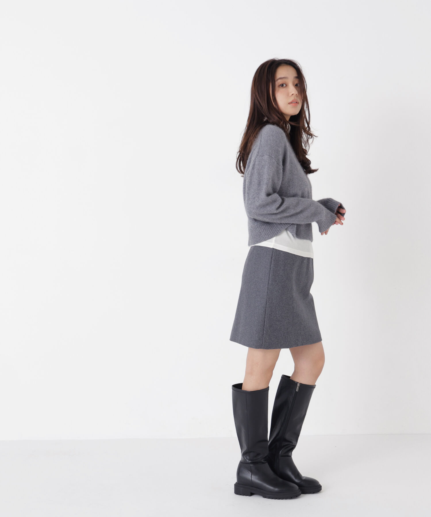  「＜ちょうど、いい服＞毎日着惚れるクロップドニット　26FW」|ニット・セーター|