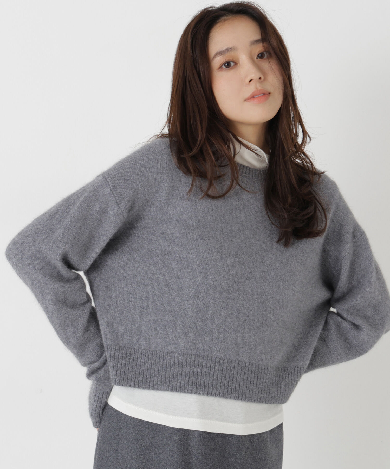  「＜ちょうど、いい服＞毎日着惚れるクロップドニット　26FW」|ニット・セーター|