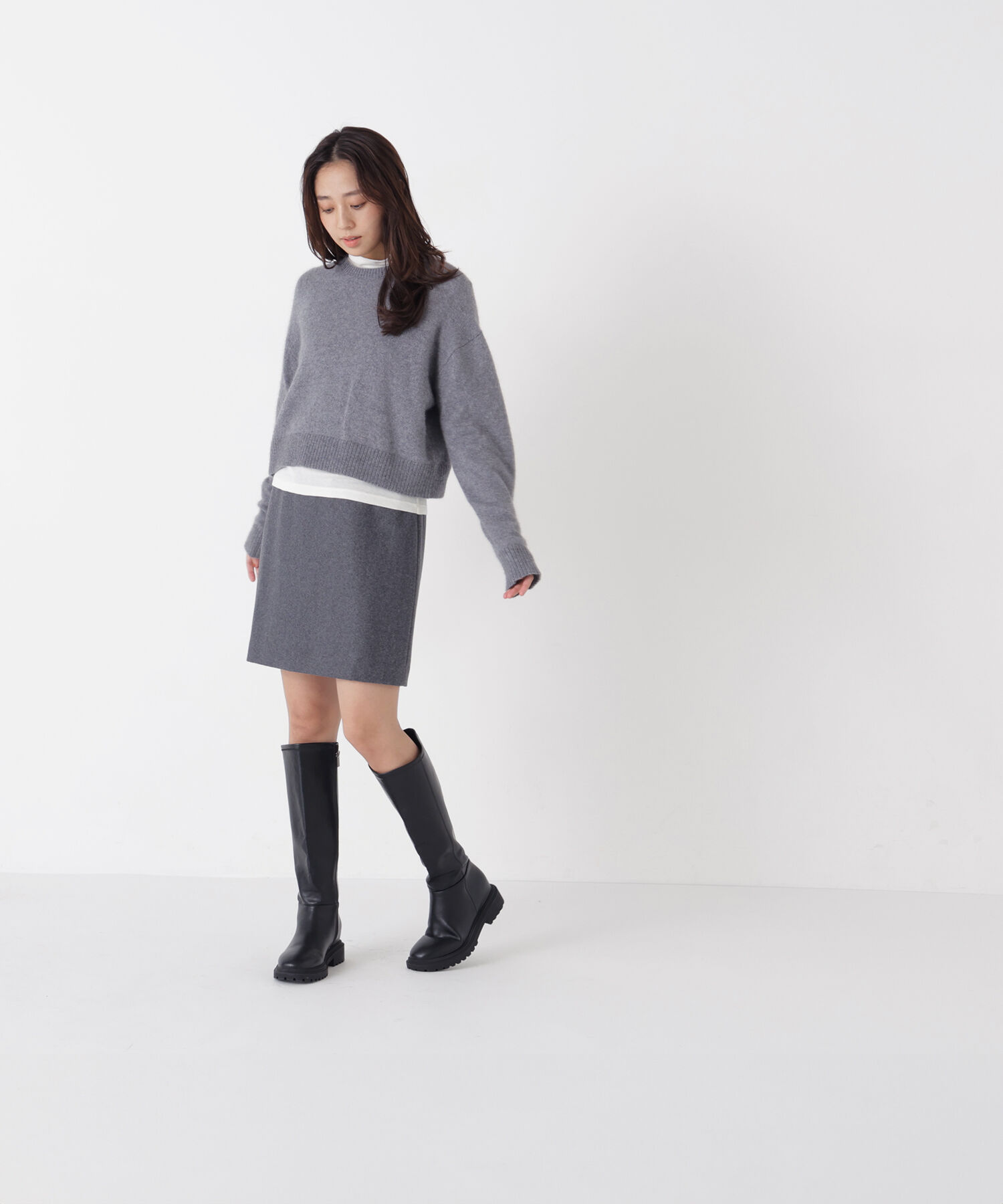  「＜ちょうど、いい服＞毎日着惚れるクロップドニット　26FW」|ニット・セーター|