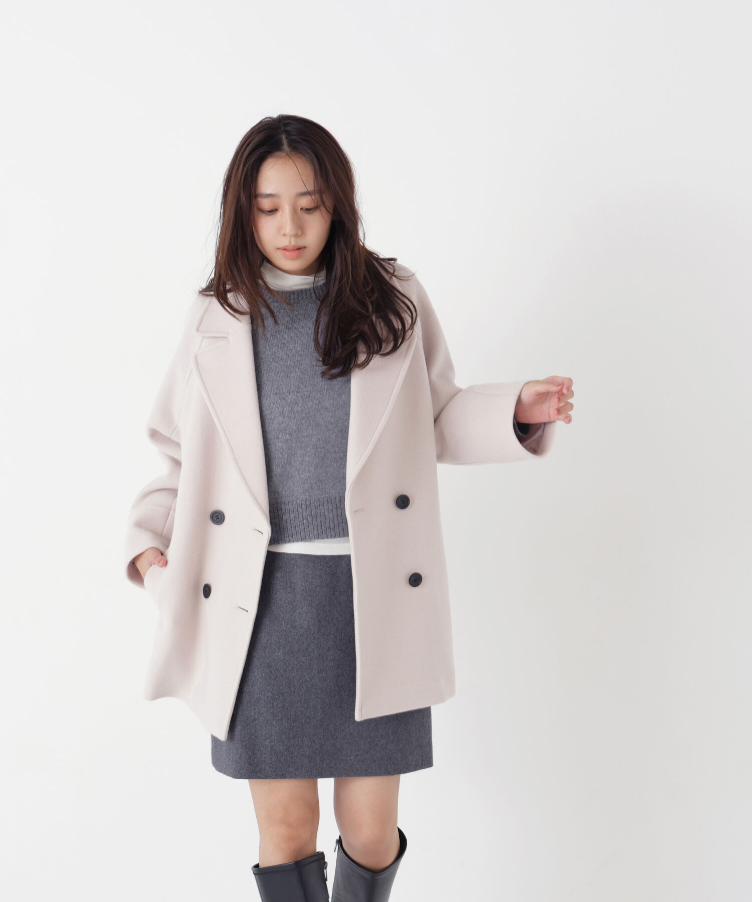  「＜ちょうど、いい服＞毎日着惚れるクロップドニット　26FW」|ニット・セーター|