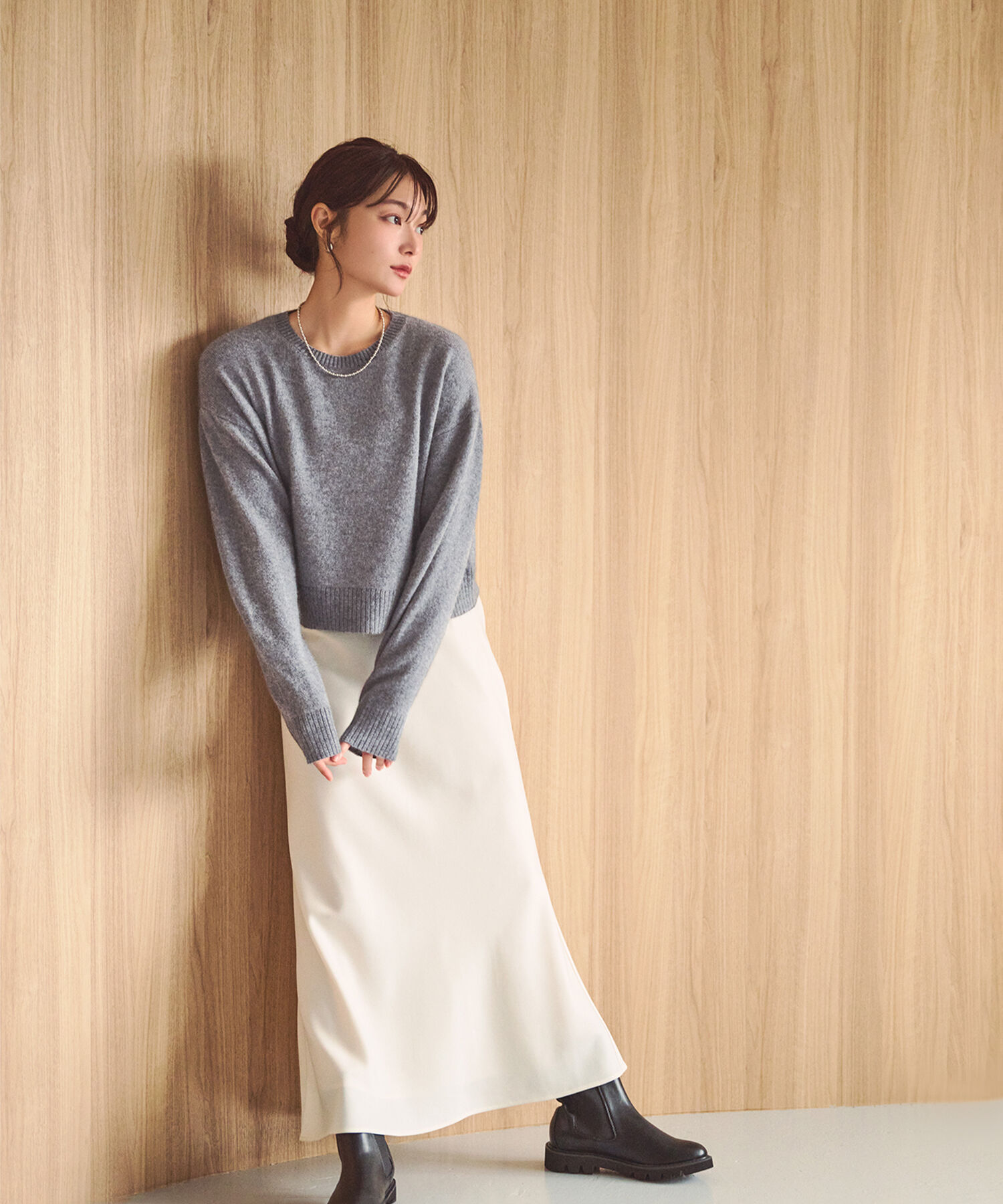  「＜ちょうど、いい服＞毎日着惚れるクロップドニット　26FW」|ニット・セーター|