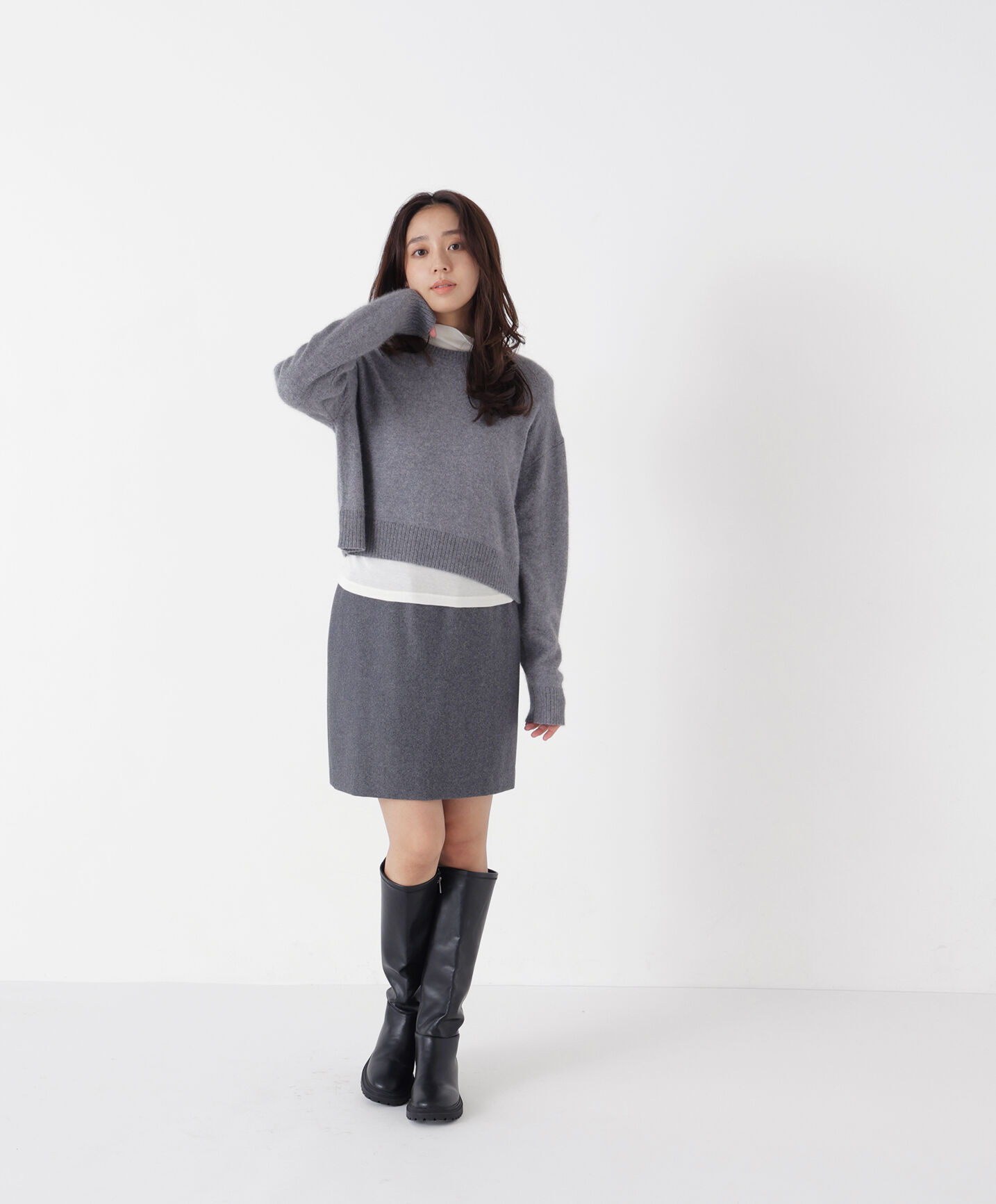  「＜ちょうど、いい服＞毎日着惚れるクロップドニット　26FW」|ニット・セーター|