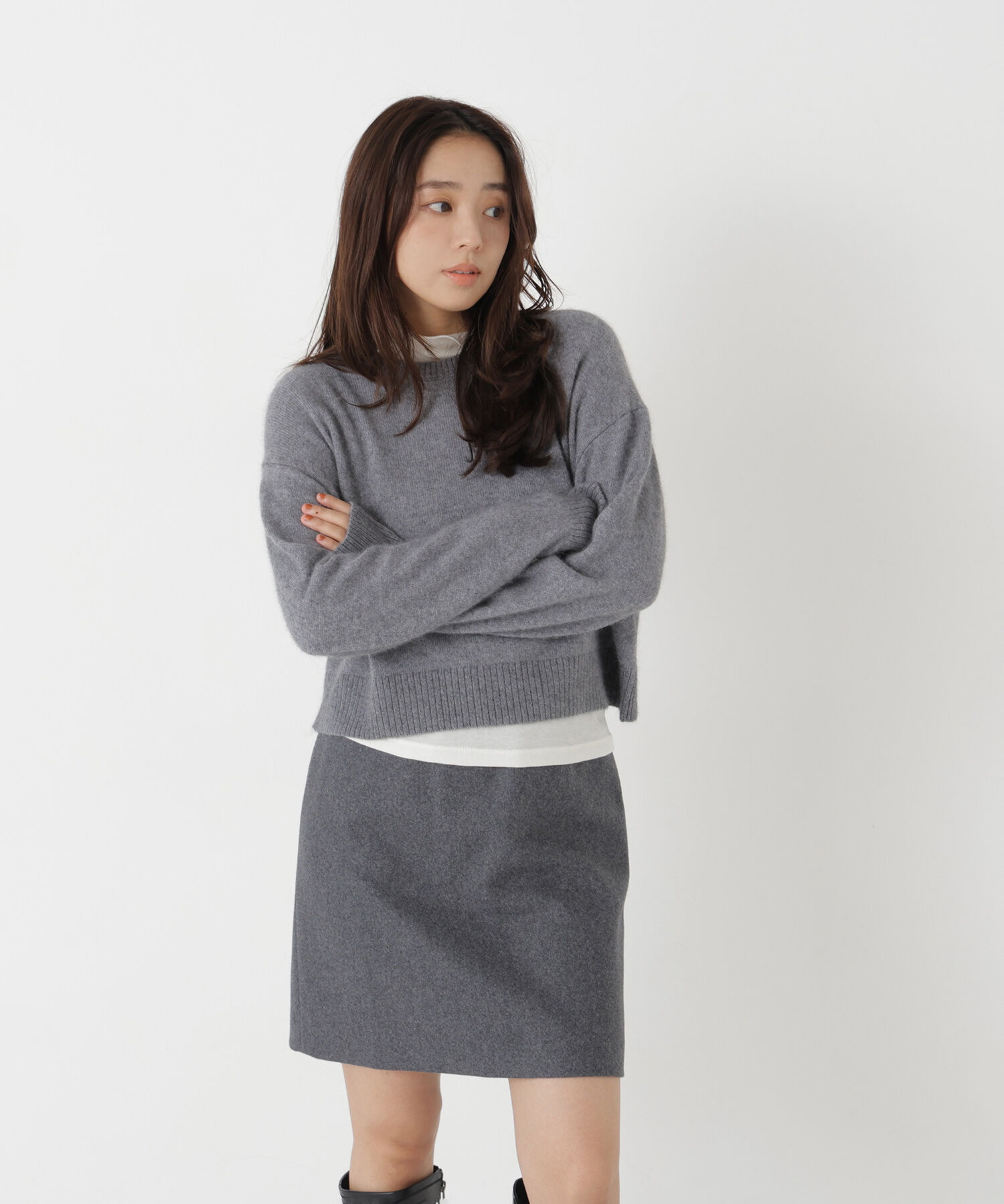  「＜ちょうど、いい服＞毎日着惚れるクロップドニット　26FW」|ニット・セーター|