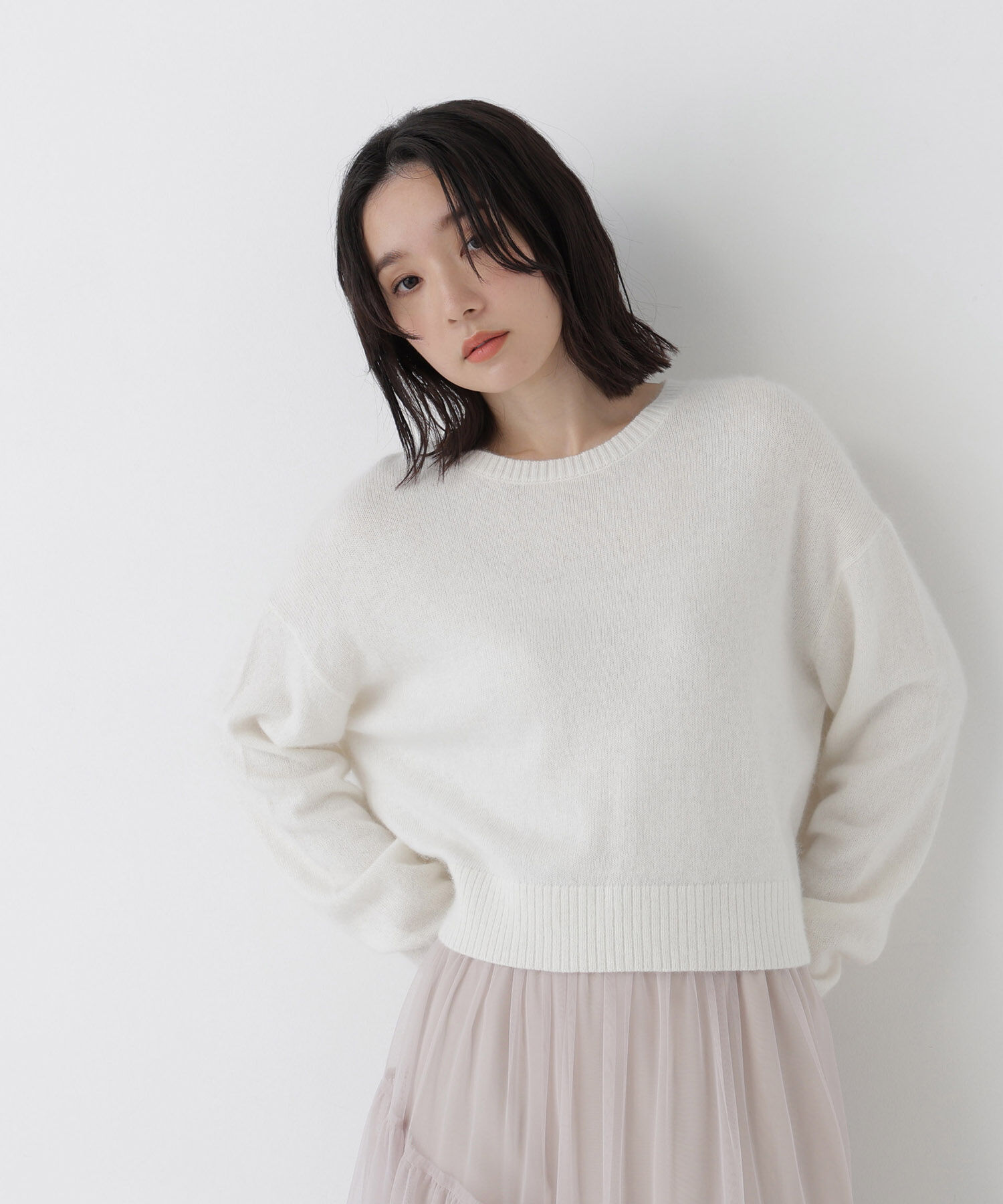  「＜ちょうど、いい服＞毎日着惚れるクロップドニット　26FW」|ニット・セーター|