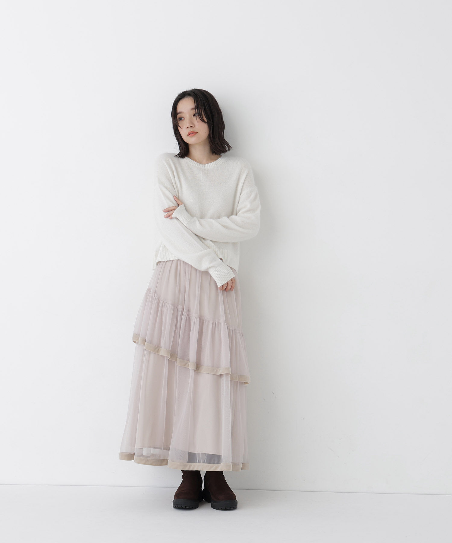  「＜ちょうど、いい服＞毎日着惚れるクロップドニット　26FW」|ニット・セーター|
