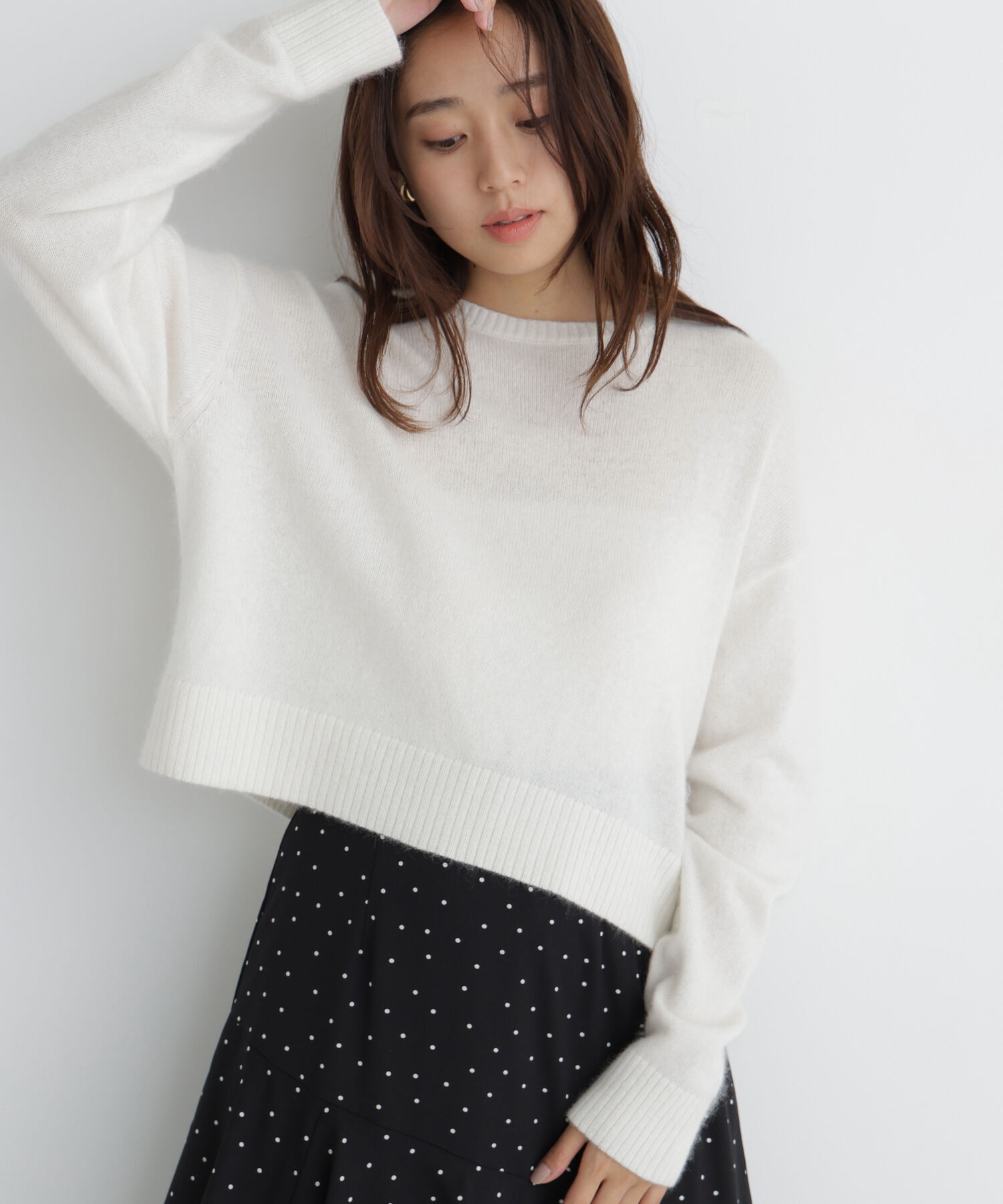  「＜ちょうど、いい服＞毎日着惚れるクロップドニット　26FW」|ニット・セーター|
