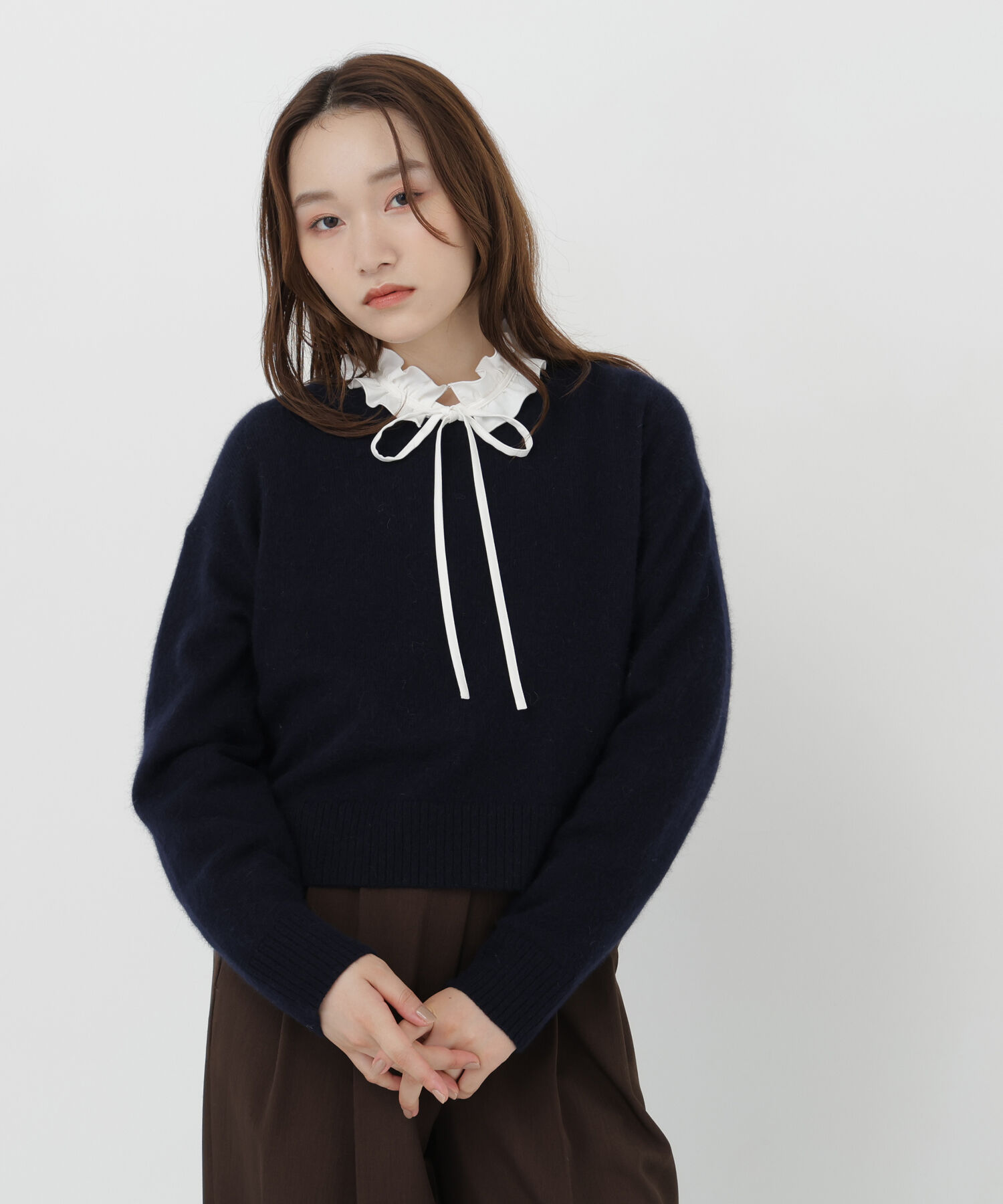 「＜ちょうど、いい服＞毎日着惚れるクロップドニット　26FW」|ニット・セーター|