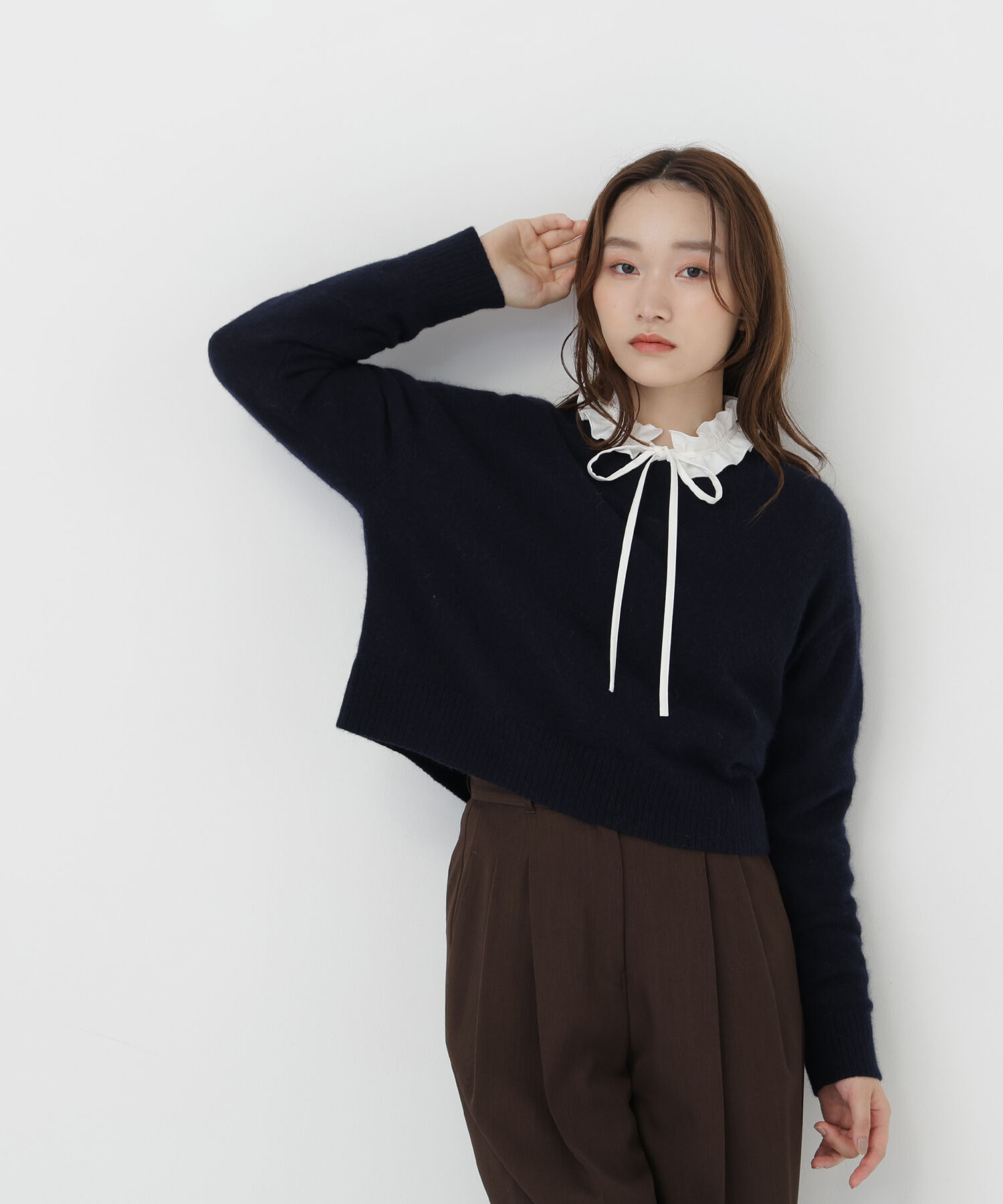  「＜ちょうど、いい服＞毎日着惚れるクロップドニット　26FW」|ニット・セーター|