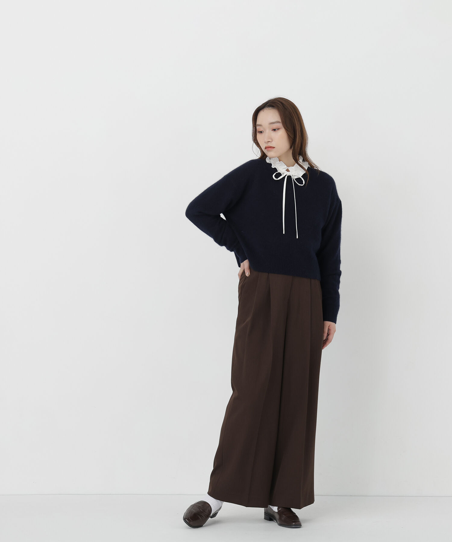  「＜ちょうど、いい服＞毎日着惚れるクロップドニット　26FW」|ニット・セーター|