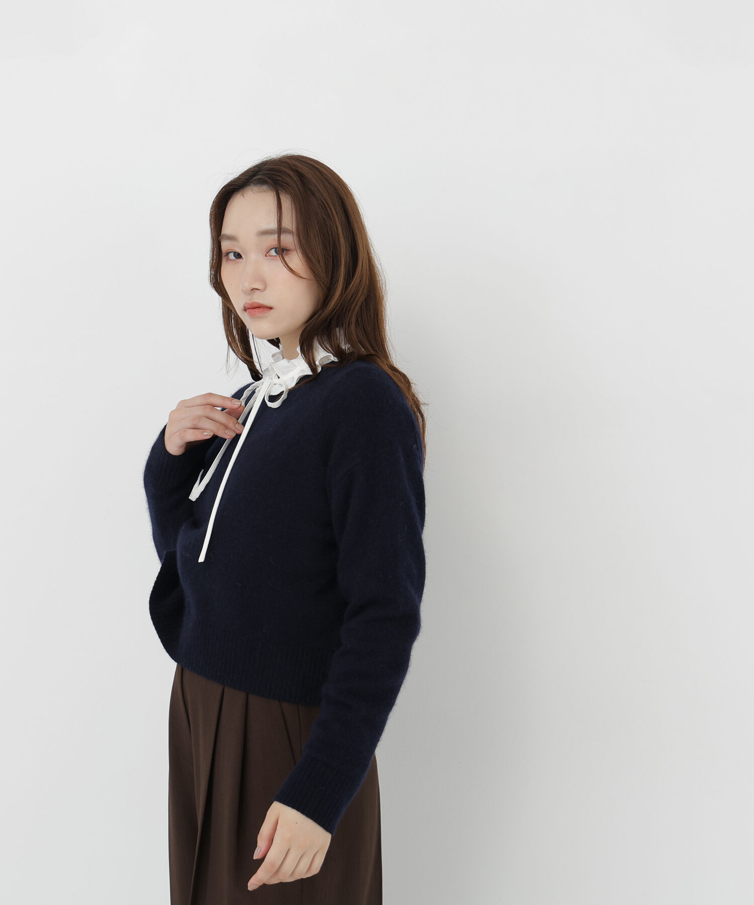  「＜ちょうど、いい服＞毎日着惚れるクロップドニット　26FW」|ニット・セーター|