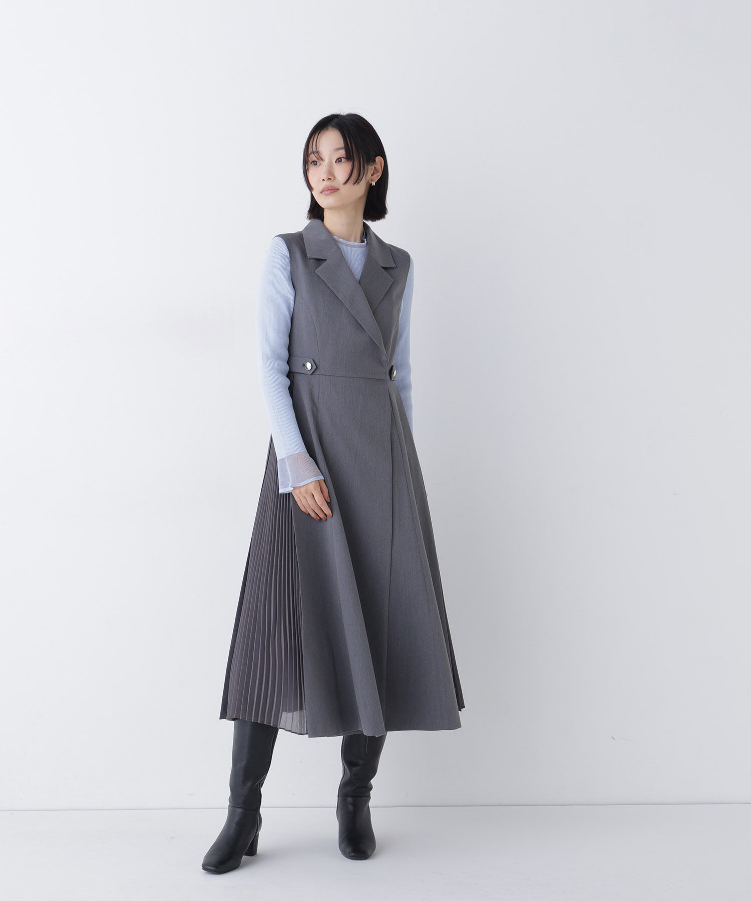  「サイドプリーツジャンスカ　26AW」|ワンピース|