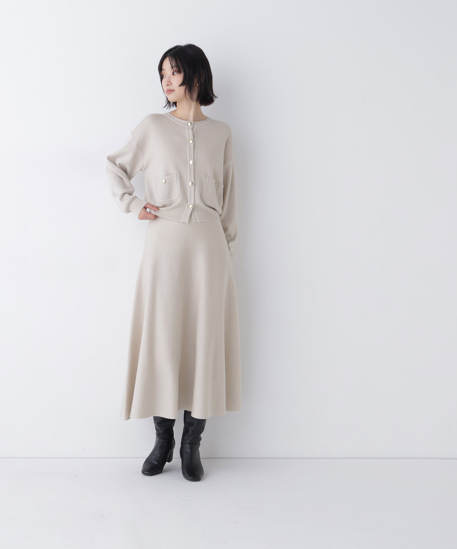  「ダブルフェイスニットセットアップ　26AW」|ワンピース|