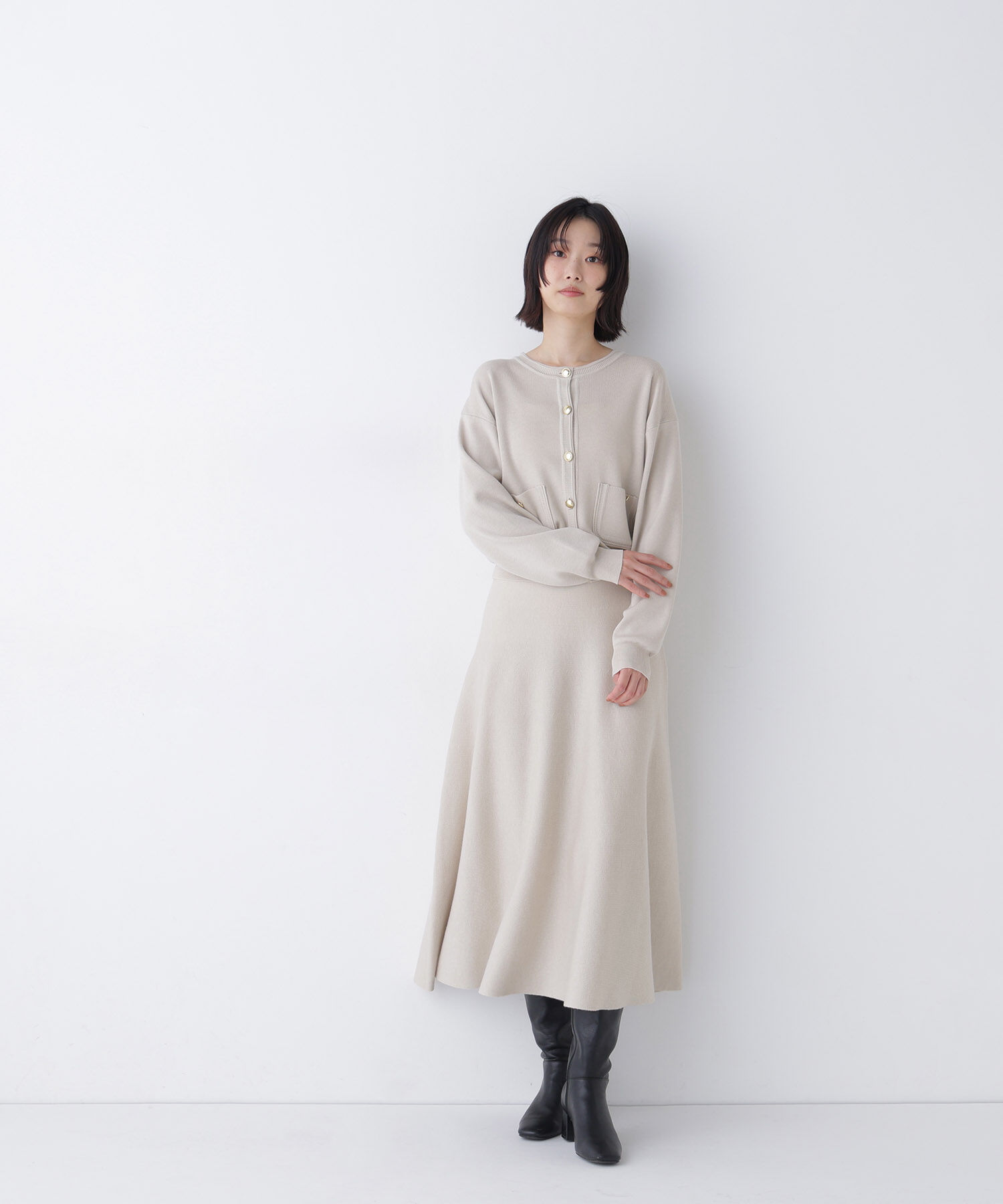  「ダブルフェイスニットセットアップ　26AW」|ワンピース|