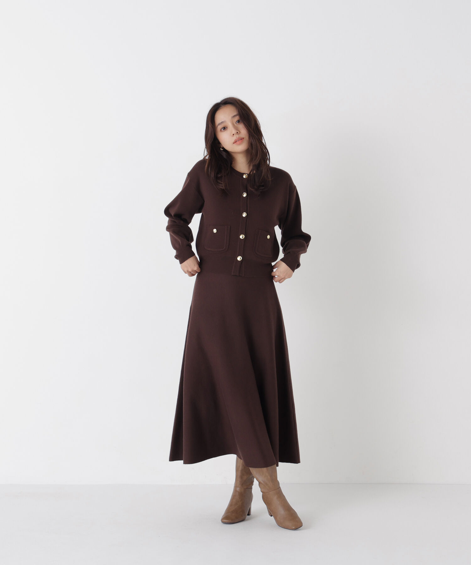  「ダブルフェイスニットセットアップ　26AW」|ワンピース|