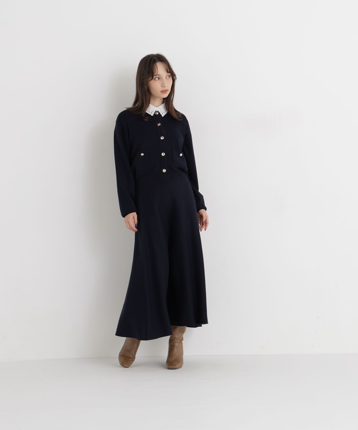  「ダブルフェイスニットセットアップ　26AW」|ワンピース|