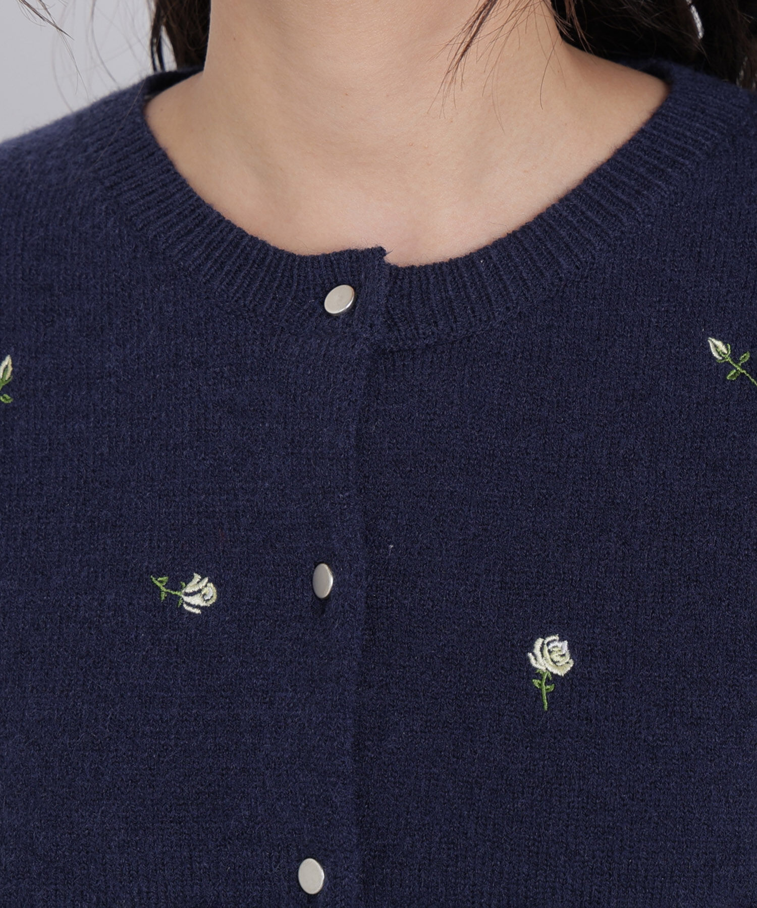  「〈N.〉ローズ刺繍カーディガン　26AW」|ニット・セーター|
