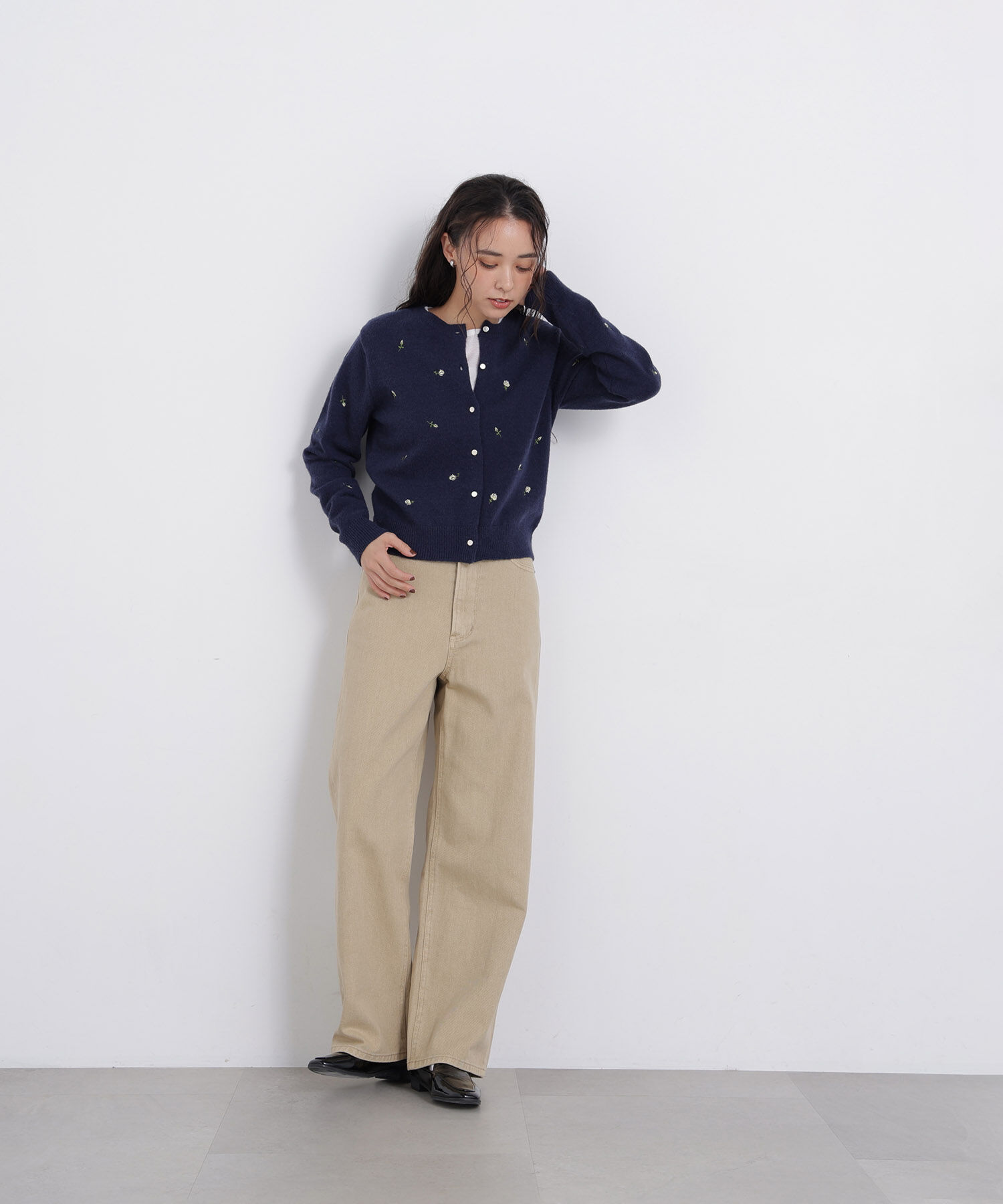  「〈N.〉ローズ刺繍カーディガン　26AW」|ニット・セーター|